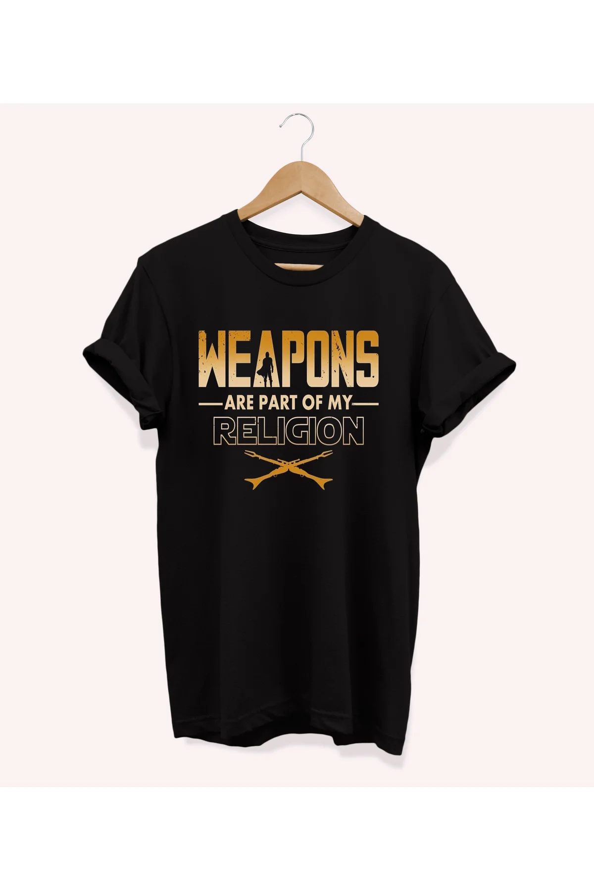 , The Mandalorian Baskılı, %100 Pamuk, Bisiklet Yaka, Normal Beden Tişört, Basic T-shirt