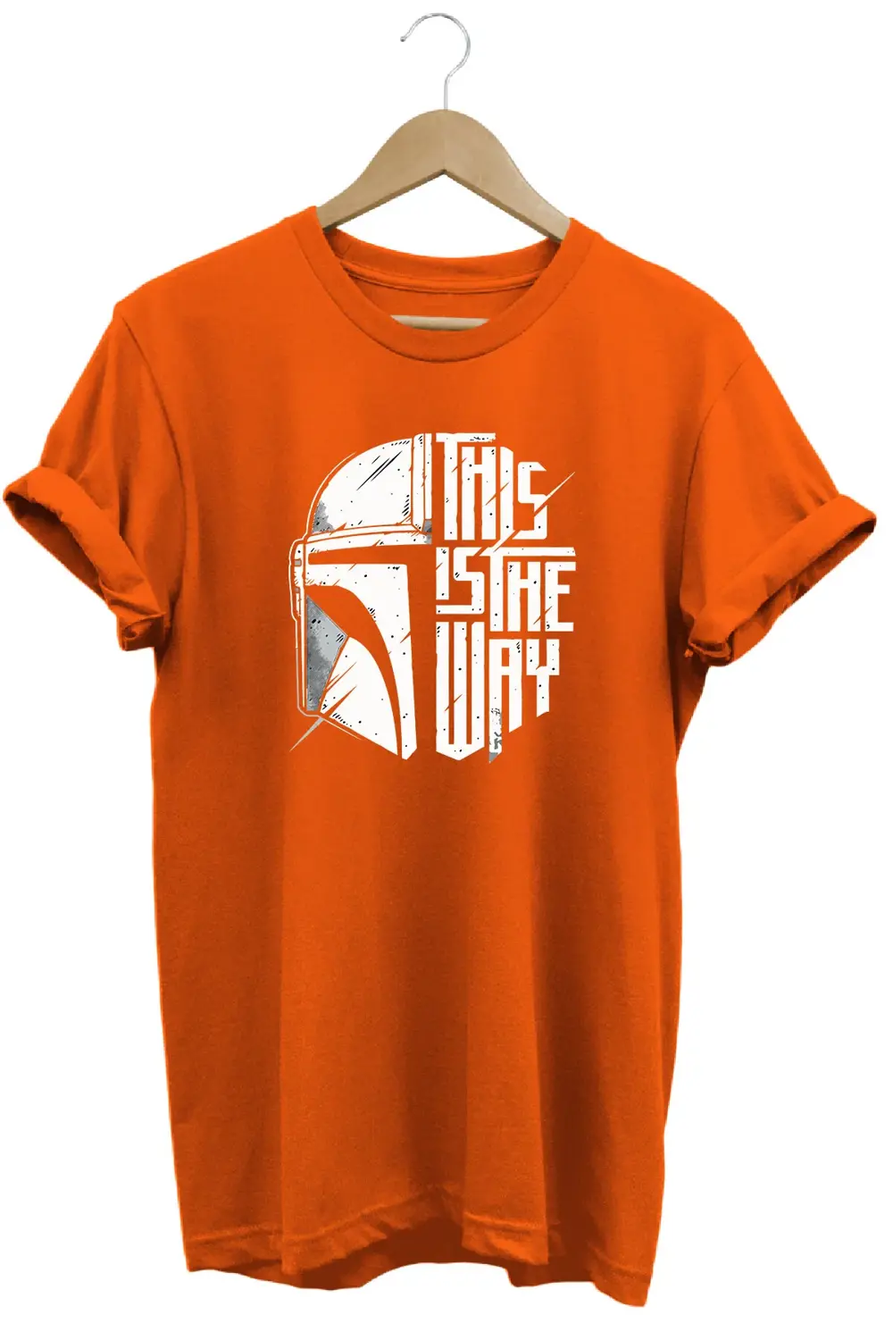 The Mandalorian Baskılı %100 Pamuk Regular T-shirt Normal Beden T