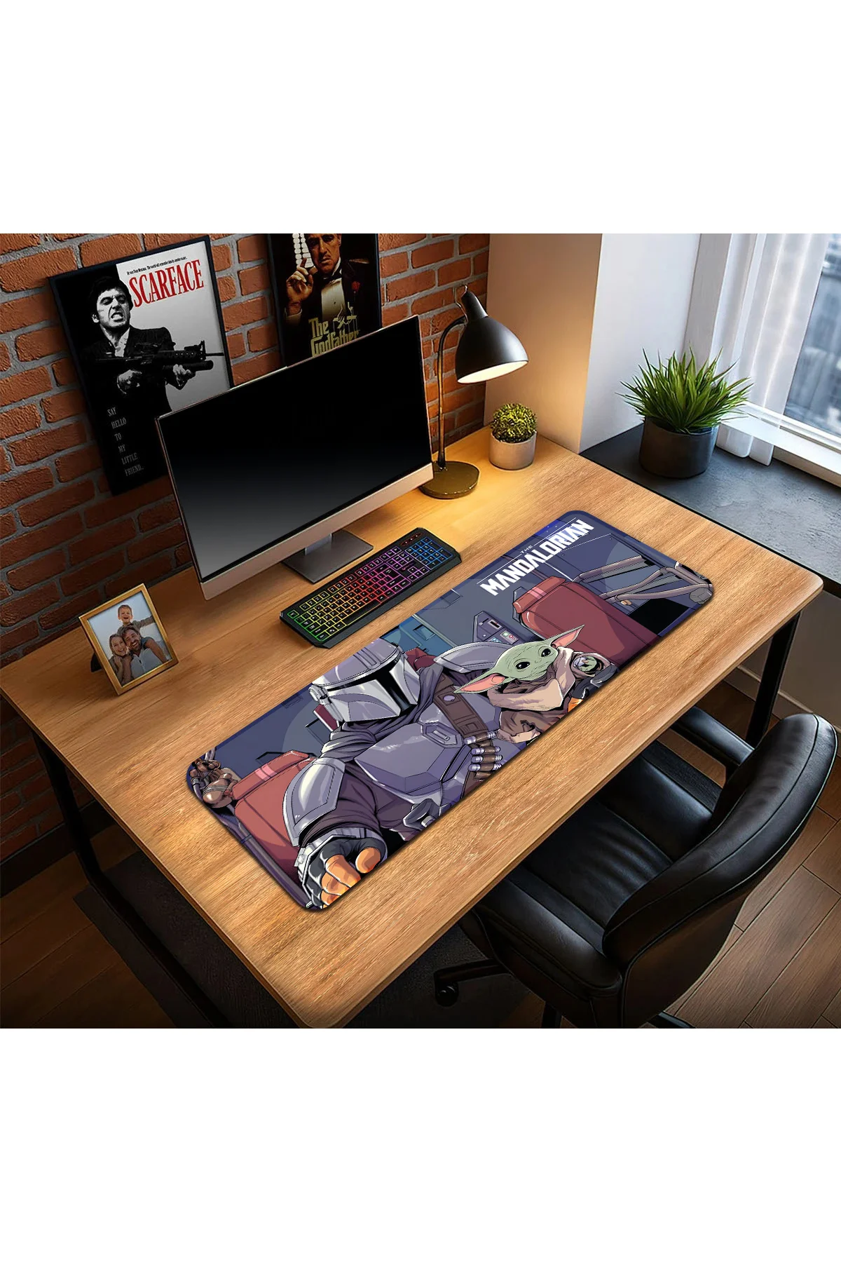 The Mandalorian Oyun Gaming Klavye Mouse Pad Masa Matı 70x30 cm