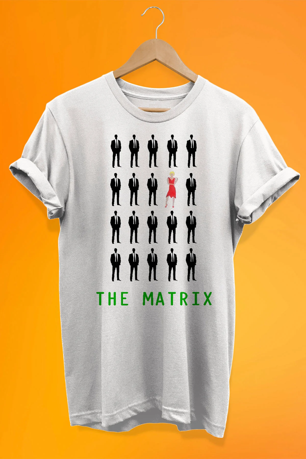 The Maxrix Woman In The Red Dress Baskılı %100 Pamuk Oversize T-s