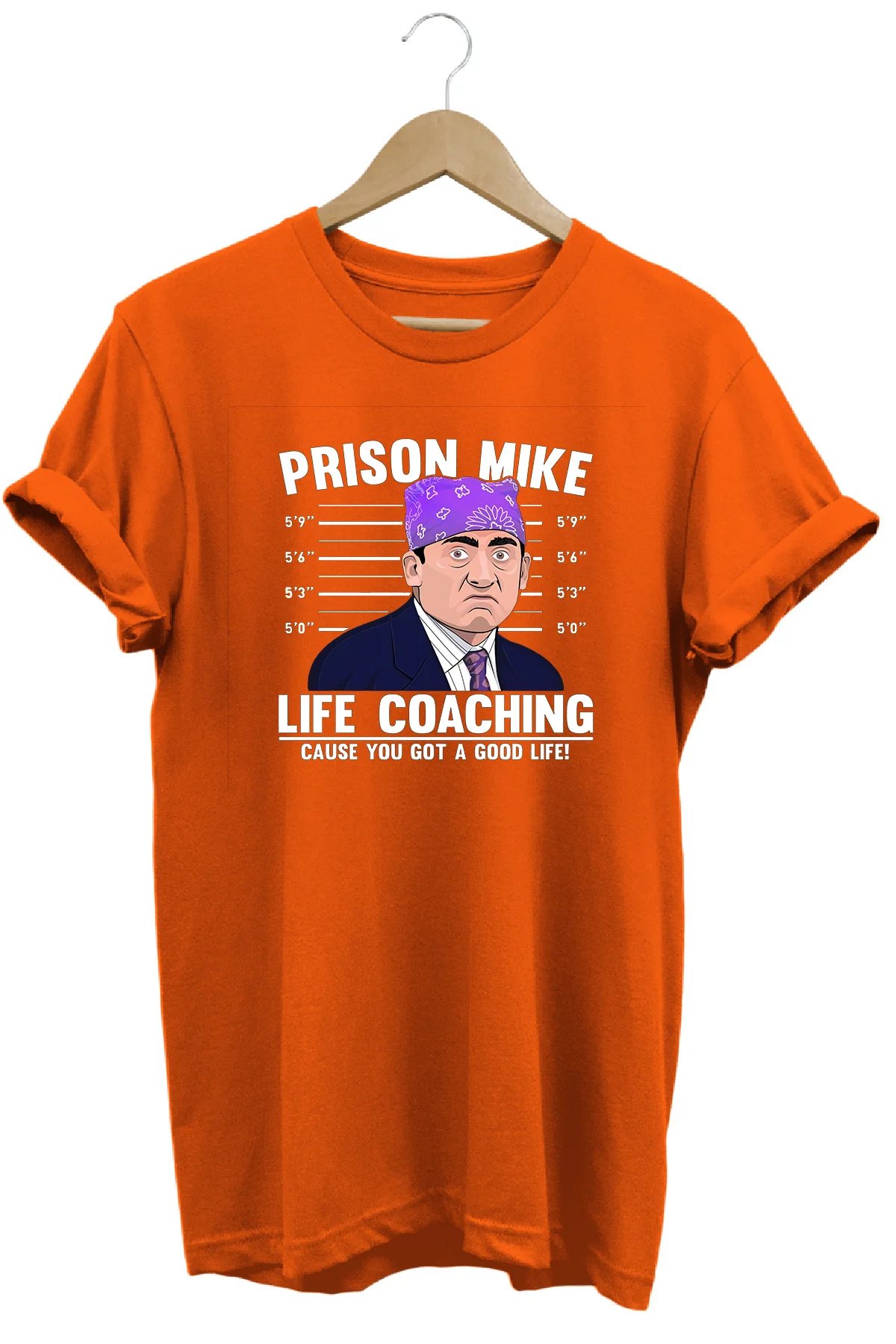 The Office Prison Mike Baskılı %100 Pamuk Regular T-shirt Normal Beden Tişört