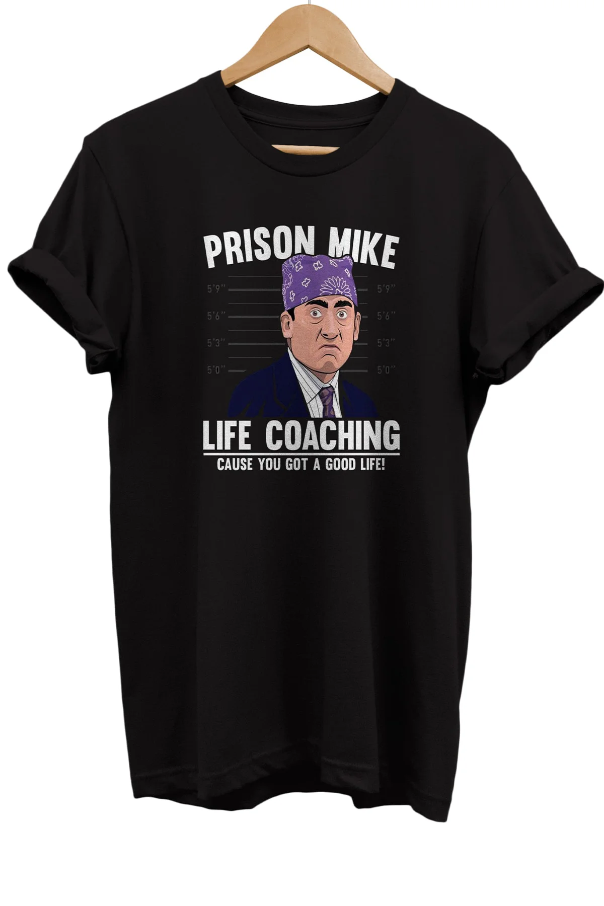 The Office Prison Mike Baskılı %100 Pamuk Basic T-shirt Normal Be