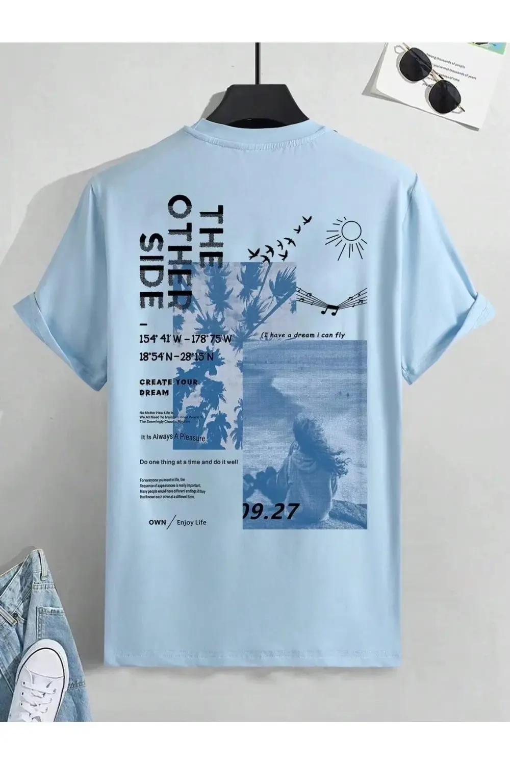 The other side Sırt Baskılı Oversize Salaş Unisex-T-Shirt