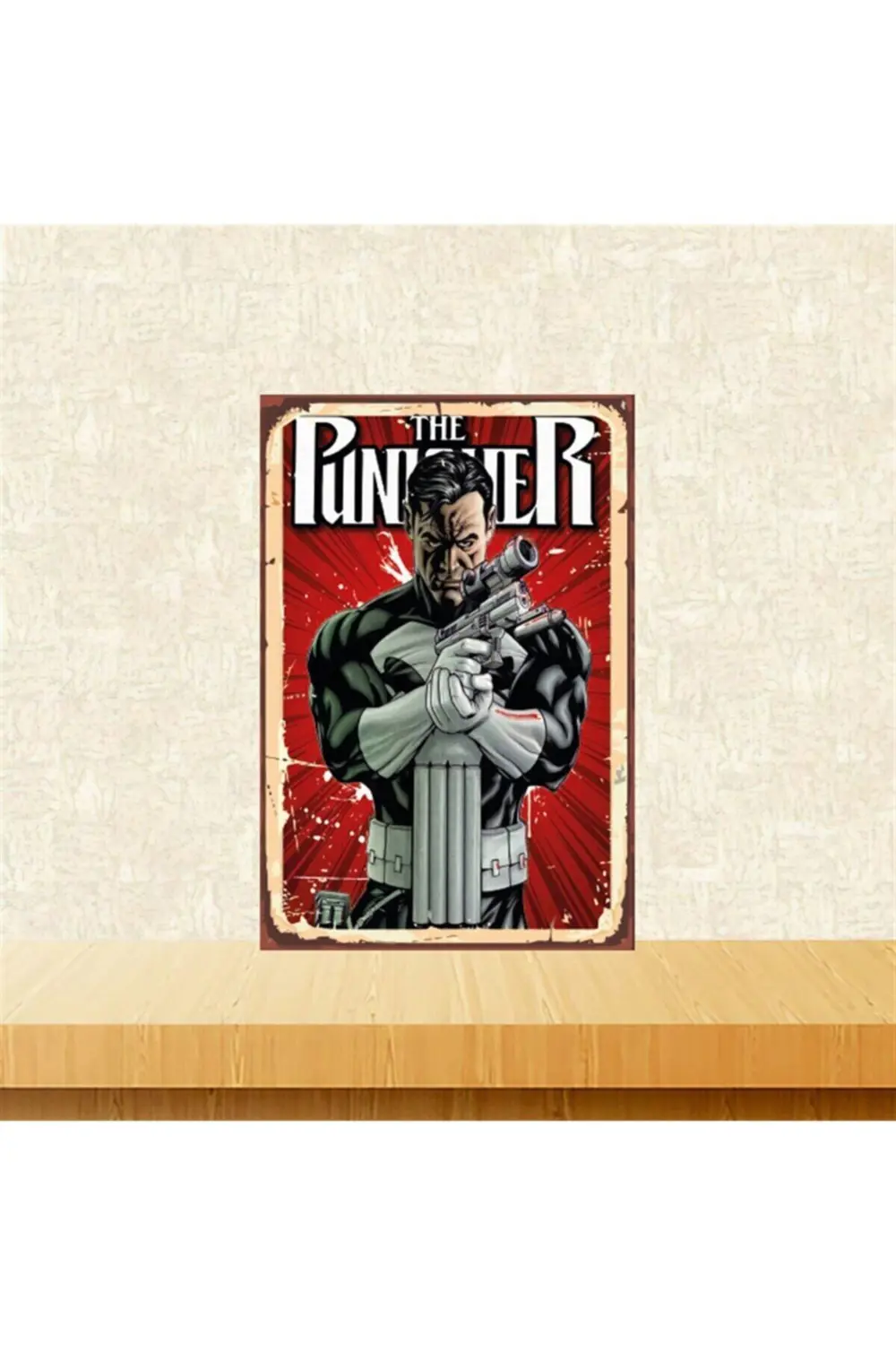 The Punisher 20-30 Cm Retro Ahşap Tablo Tkfx5831 Fiyatı, Yorumları ve Özellikleri