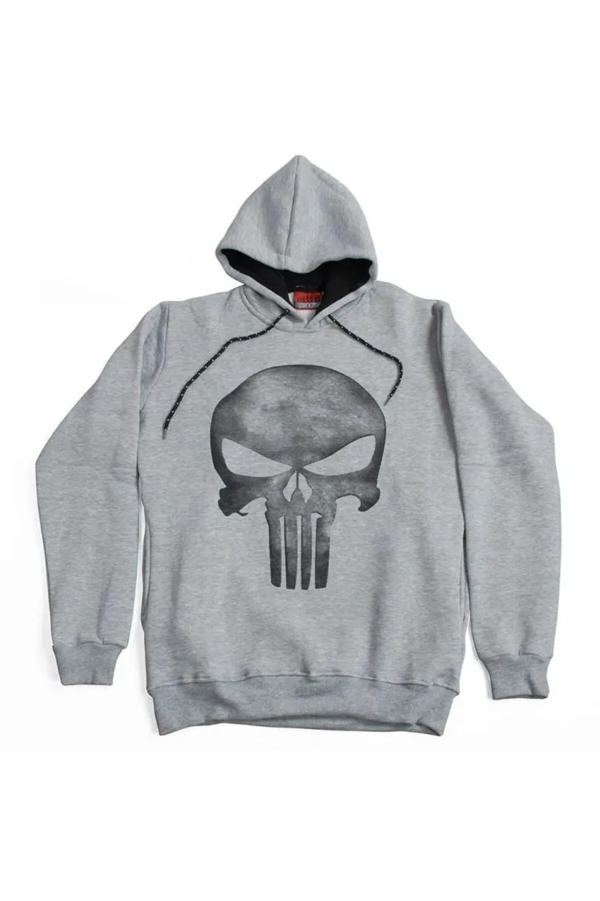 The Punisher Vintage Hoodie Kapüşonlu Sweatshirt Gri
