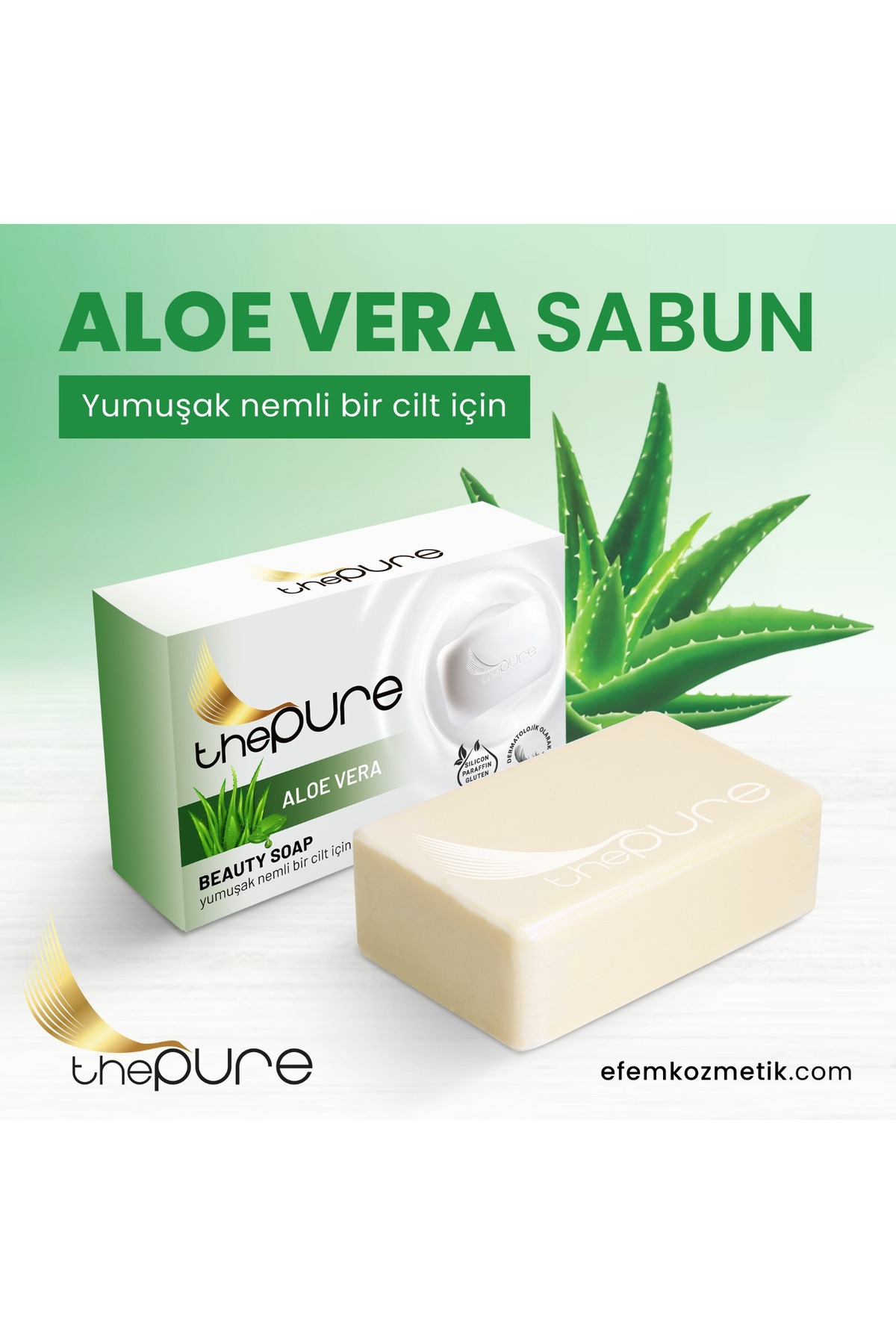 Thepure The Pure Aloe Vera Sabun ( 100 Gr ) * 4 Adet Thepure The Pure Aloe Vera Sabun ( 100 Gr ) * 4 Adet