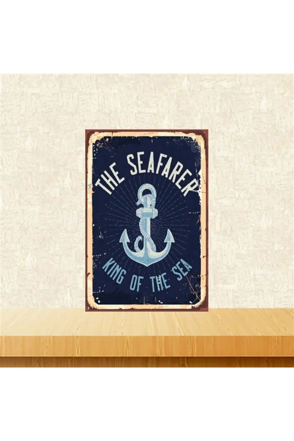 The Seafarer 20-30 Cm Retro Ahşap Tablo Tkfx5351