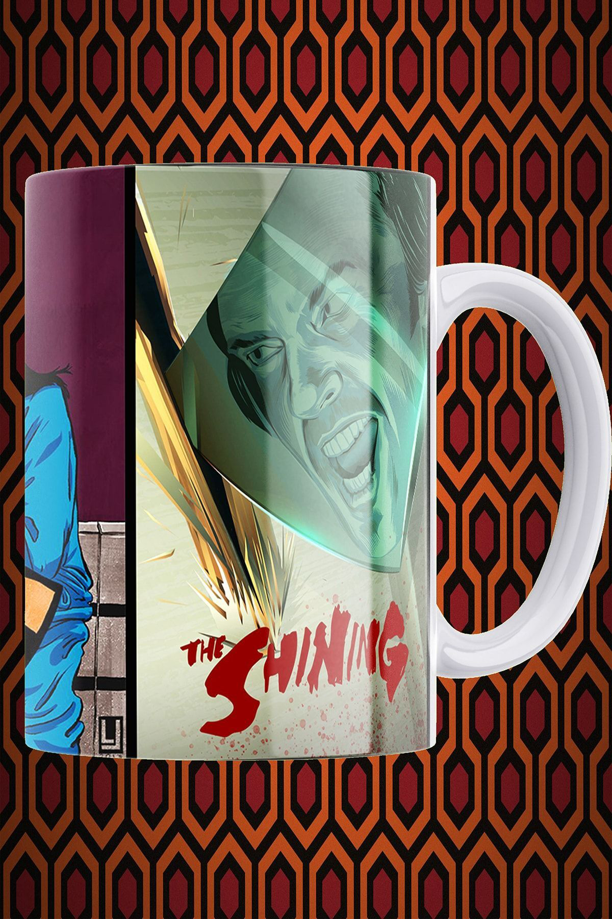 Remonz The Shining Üç Tarafı Baskılı Porselen Kupa