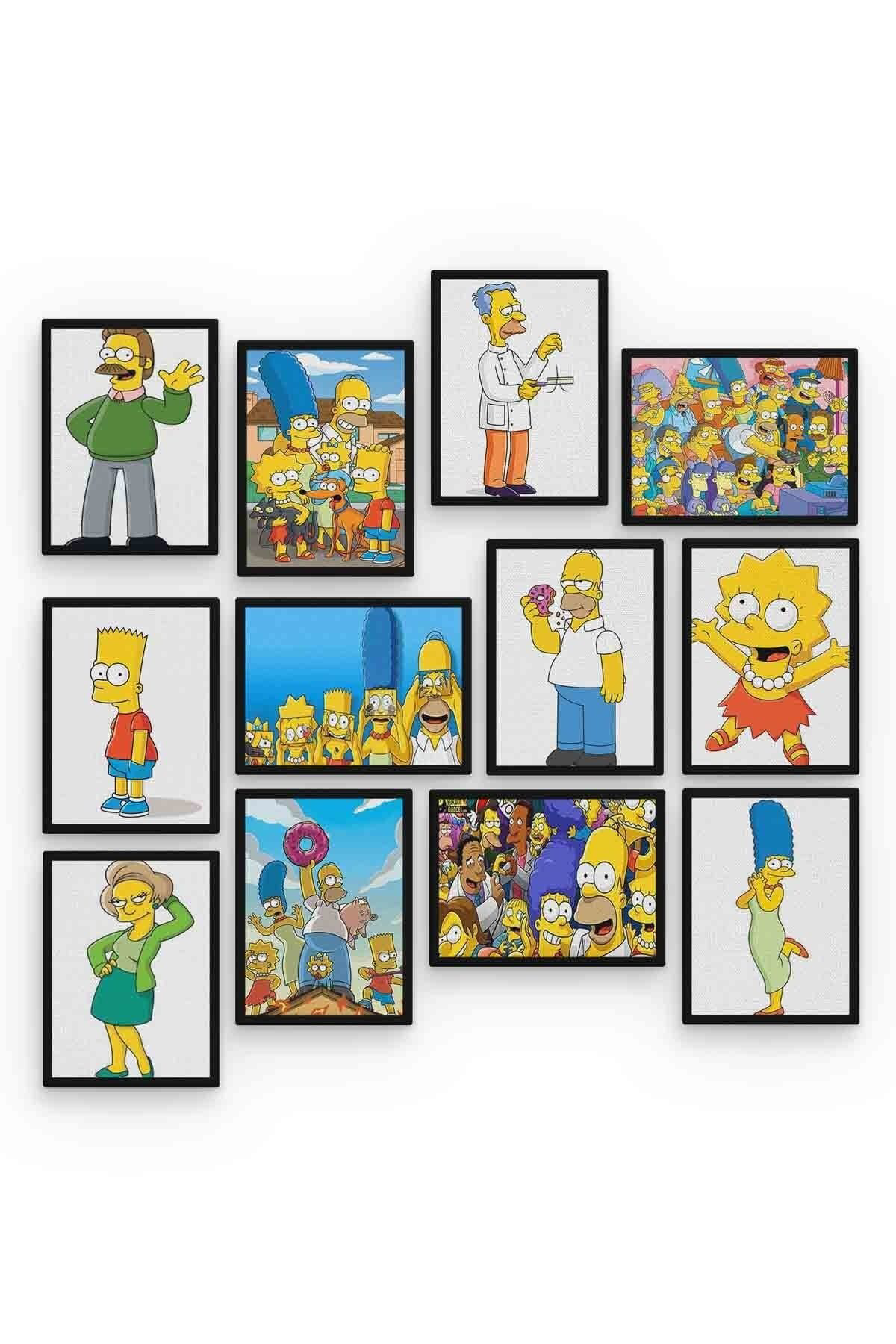 The Simpson 12 Parça Mdf (ahşap) Tablo Ofis Boyu 