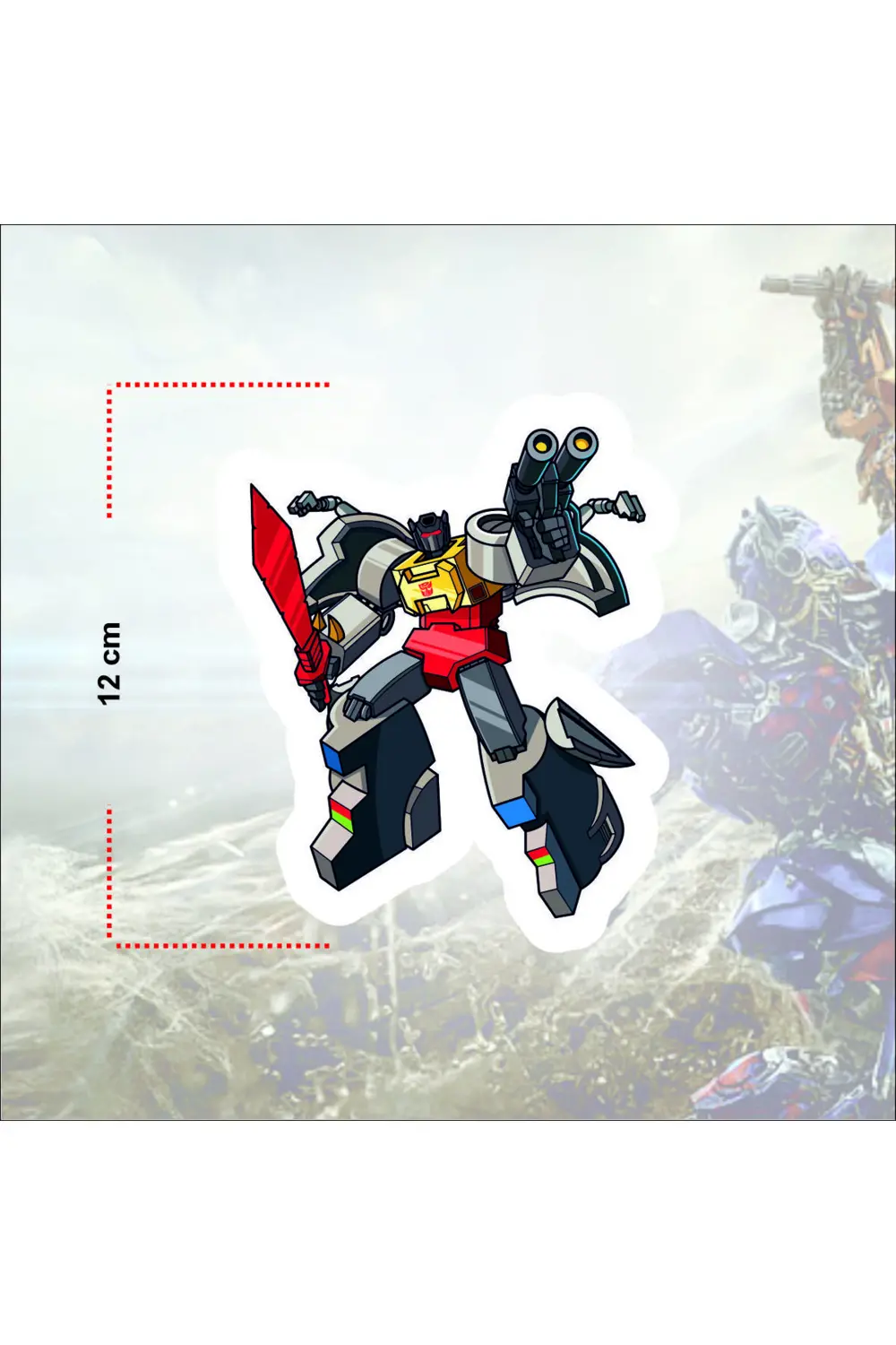 The Transformers Sticker Paketi (14 Adet) - 12 cm Yüksekliğinde