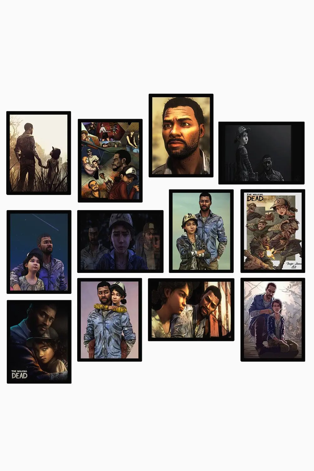 The Walking Dead (lee And Clementine) 12 Parça Mdf Tablo Arf292