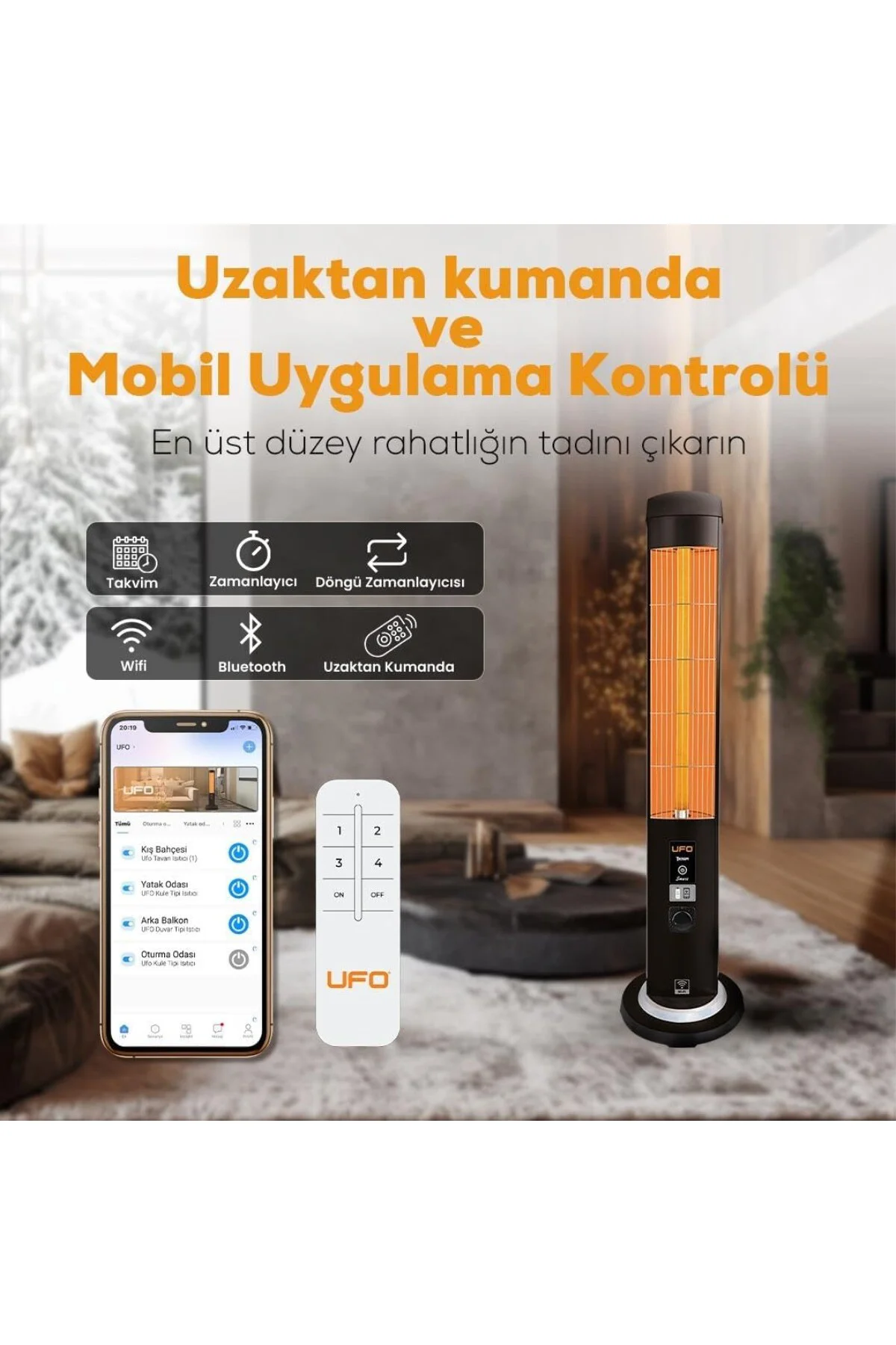 Therapy Smart 2300W Mobil Uyumlu, Uzaktan Kumandalı, Tasarruf Mod