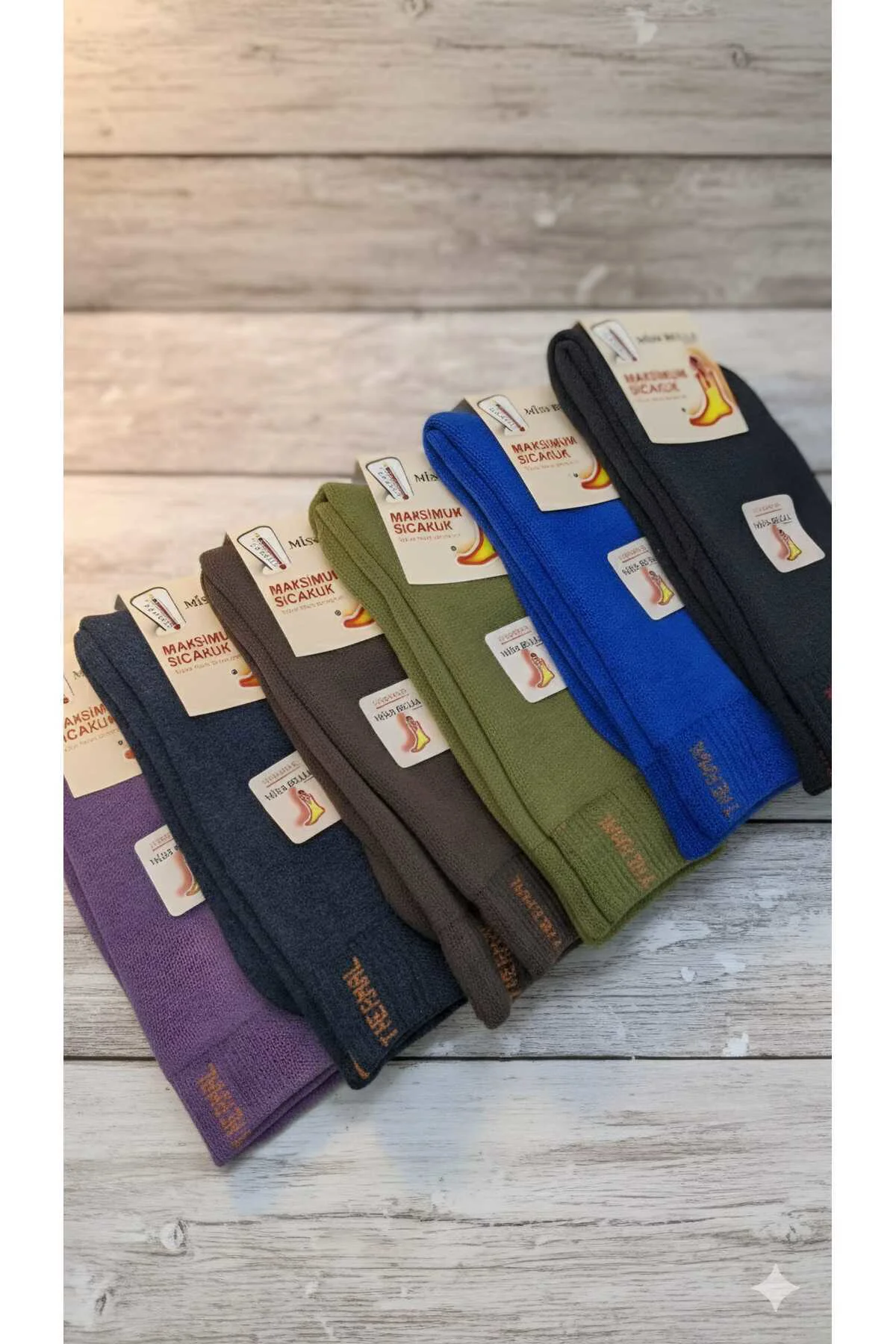 THERMAL ÇORAP 6'LI PAKET ASORTİ