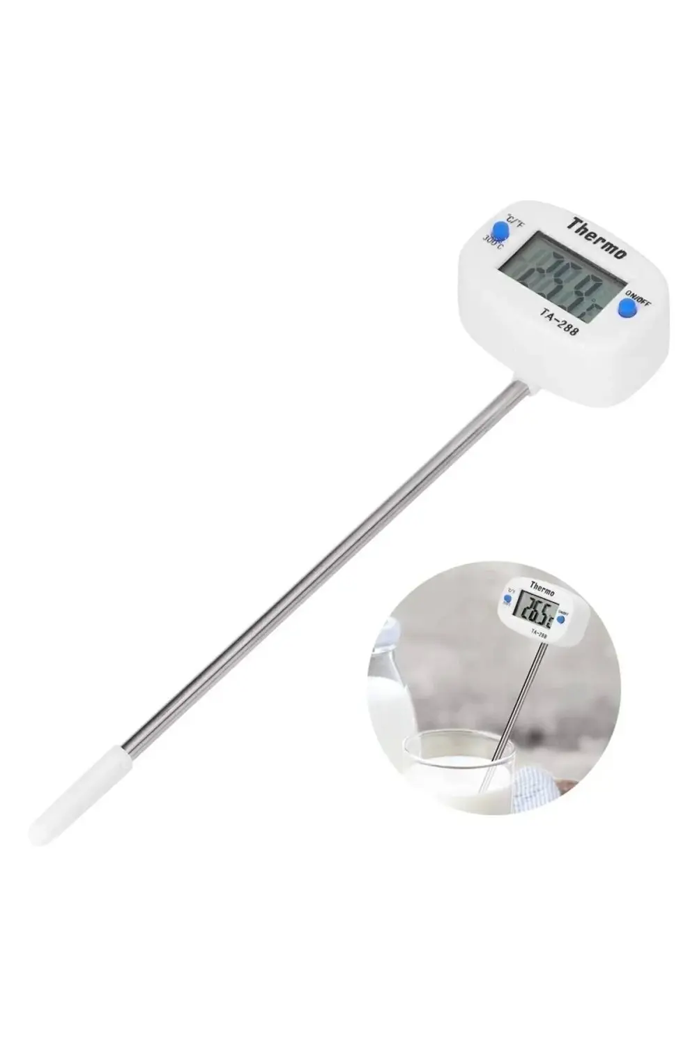 Thermo Ta-288 Oynar Başlıklı Dijital Mutfak Yemek Termometresi Pa