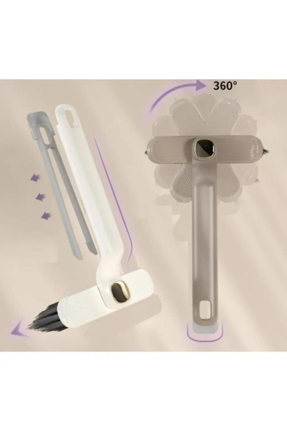 THEWAN döner başlıklı temizlik fırçası cımbızlı