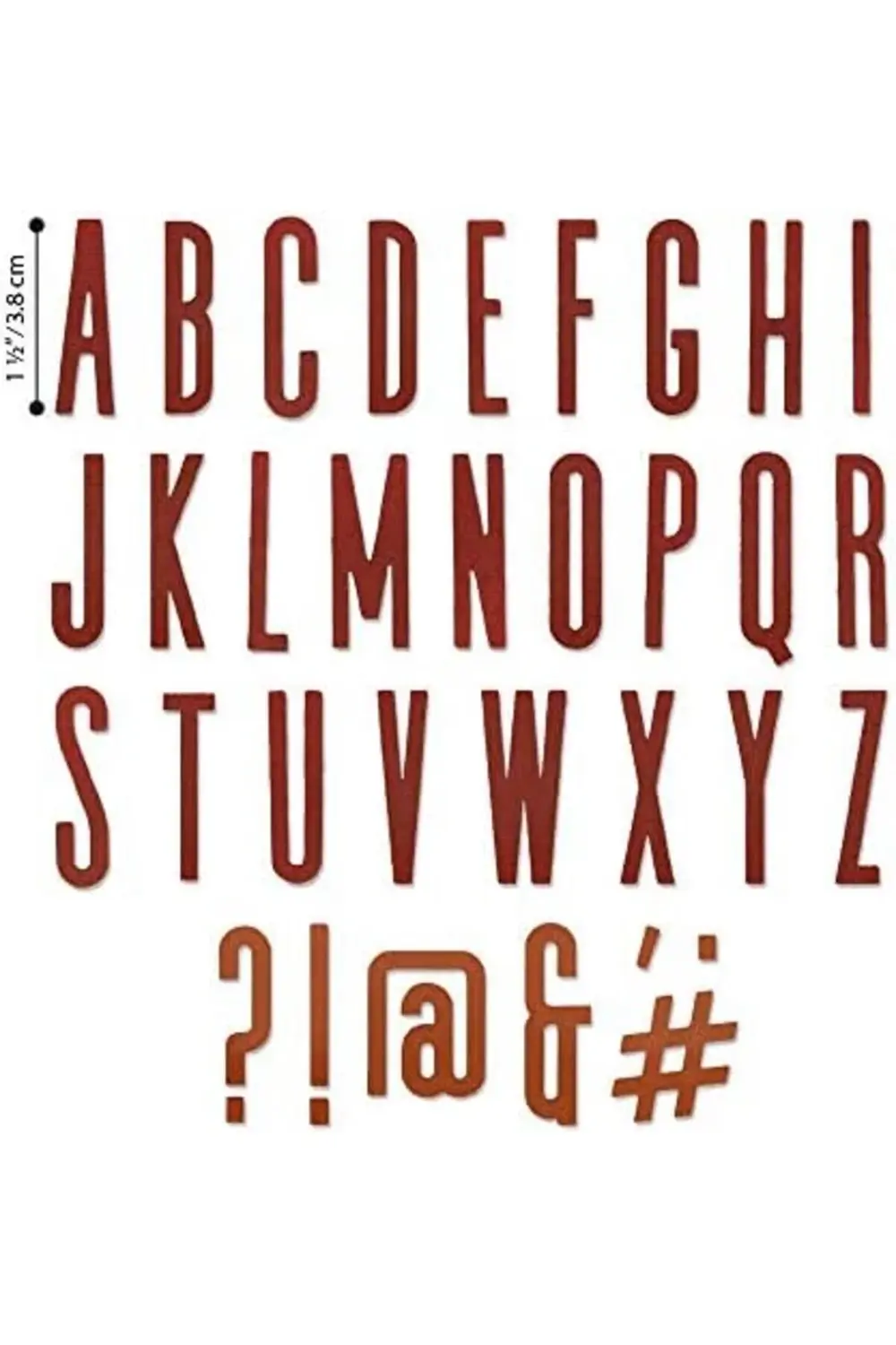 Thinlits şablon seti, 65 adet, alfanumerik klasik Tim Holtz, çok