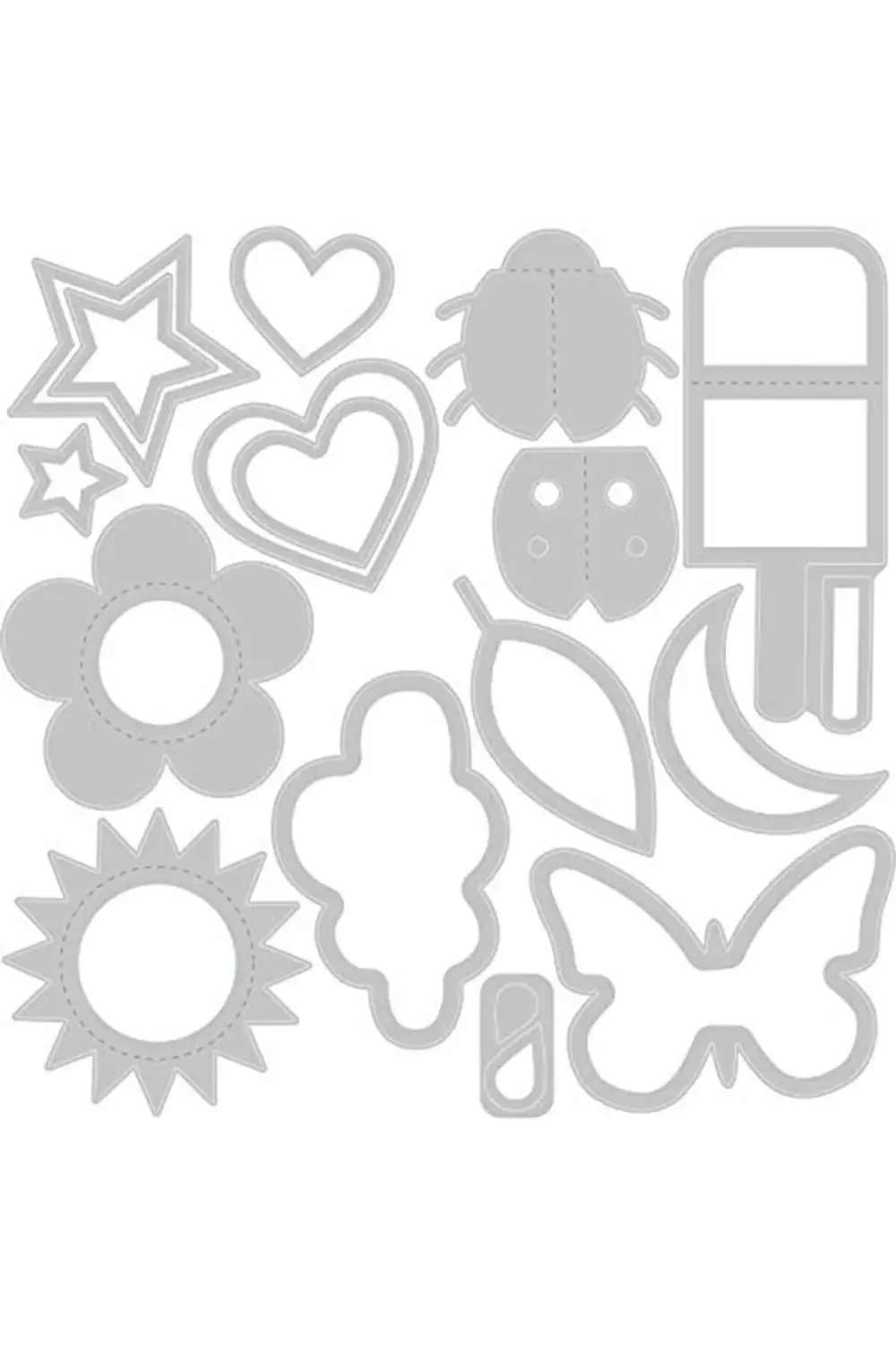 Thinlits zımba şablonları 16PK Debi Potter temel şekiller, 665185