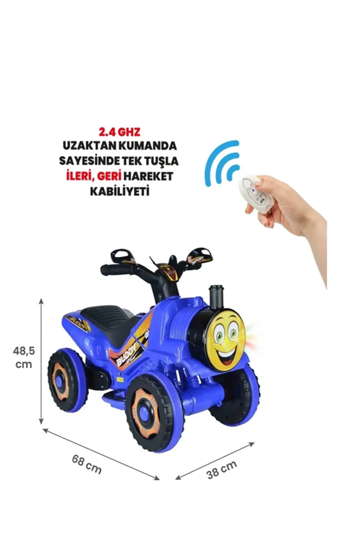 Thomas Kumandalı Akülü Tren Atv 2-4 Yaş Çocuklar Için - Görsel 2