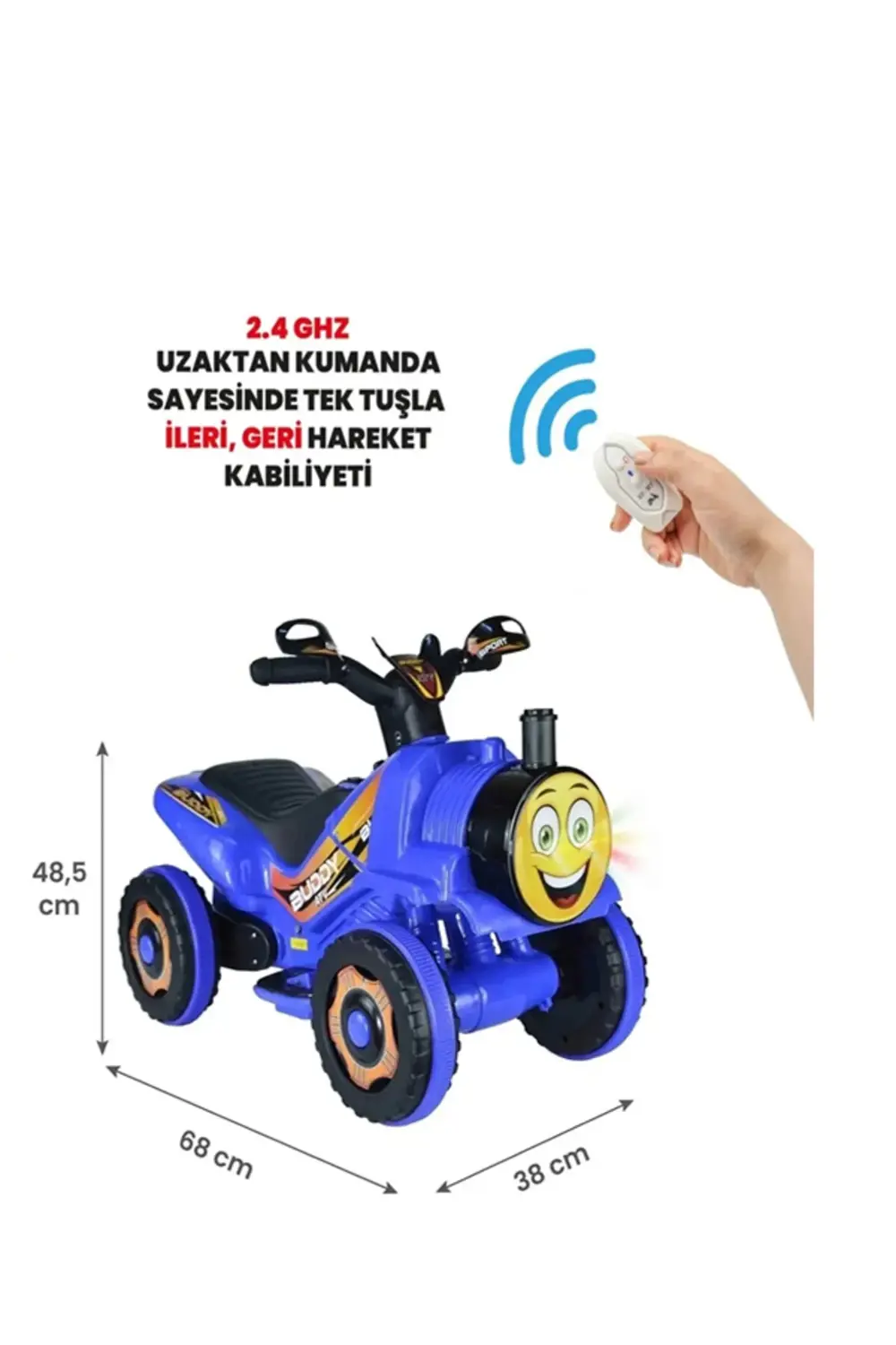 Thomas Kumandalı Akülü Tren Atv 2-4 Yaş Çocuklar Için