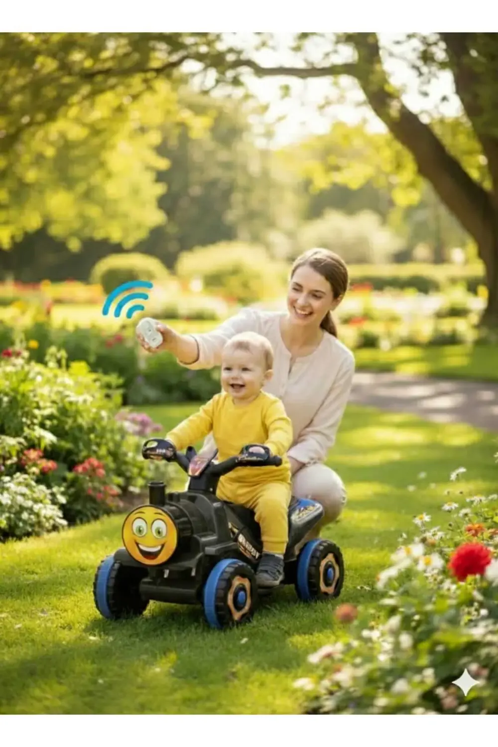 Thomas Kumandalı Akülü Tren Atv 2-4 Yaş Çocuklar Için