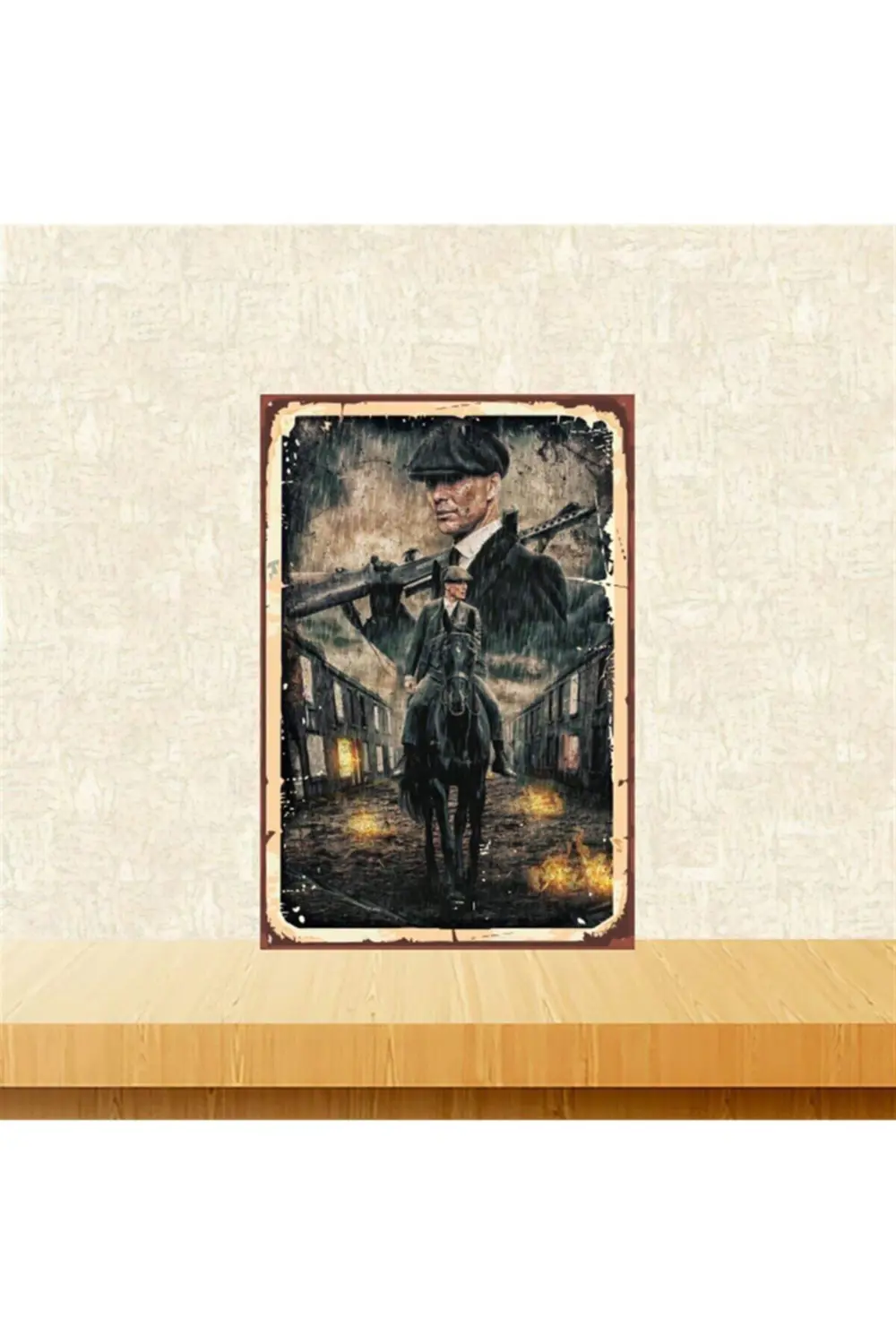 Thomas Shelby Tasarımlı 20-30 Cm Retro Ahşap Tablo Tkfx4512