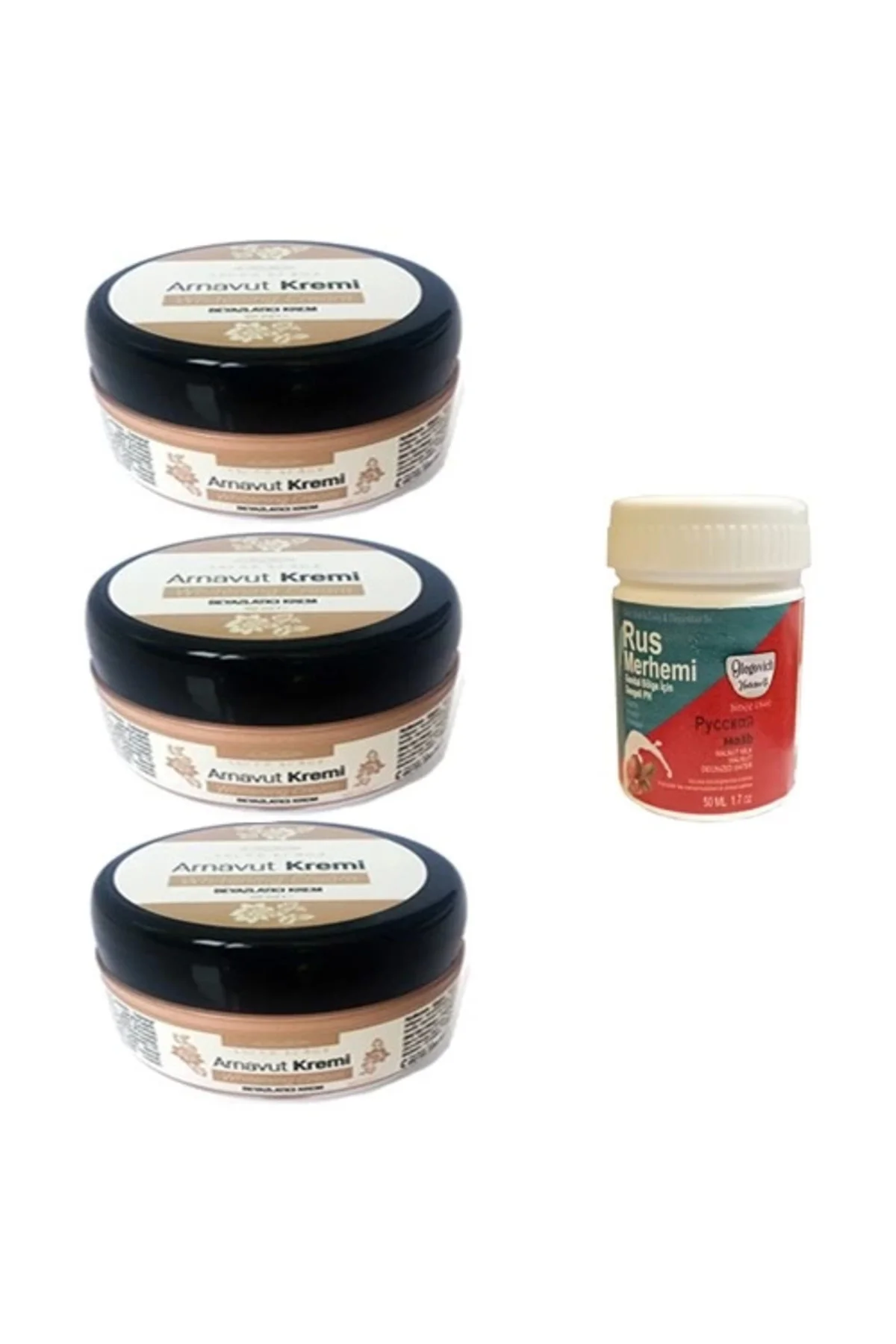 Three Brand Arnavut Kremi 3 Adet + Rus Merhemi 50 ml 1 Adet - Eklemler ve Kas Ağrıları İçin Doğal Çözüm