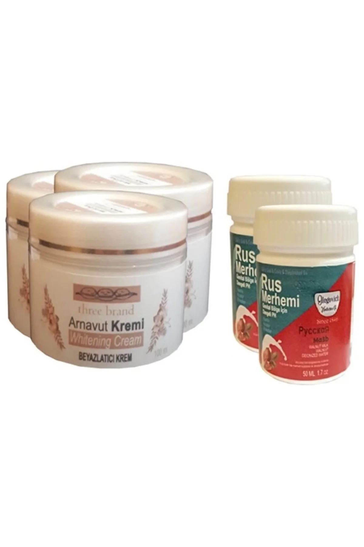 Three Brand Arnavut Kremi & Rus Merhemi Seti – Cilt Bakımında Etkili Çözüm
