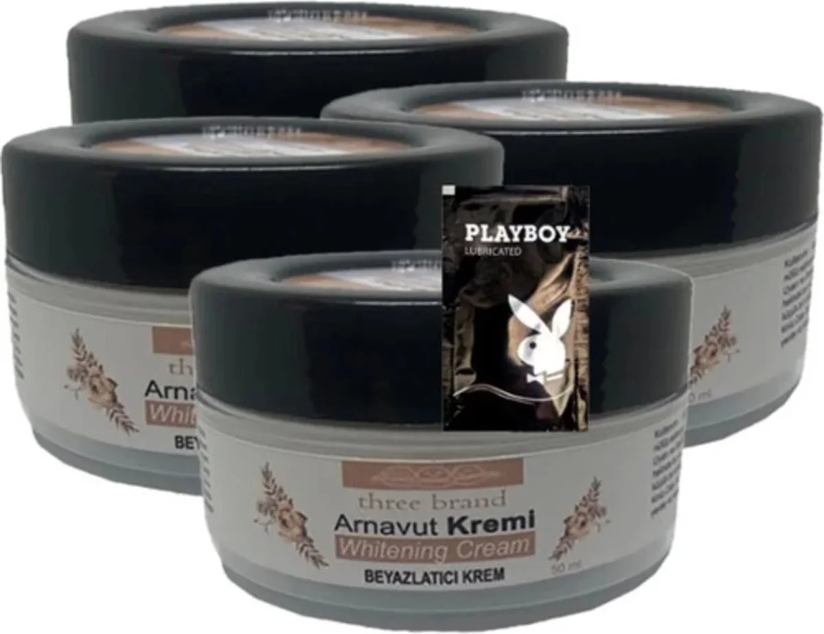 Three Brand Arnavut Kremi 4'ü 1 Arada Whitening Krem 50 ml + 1 Hediye Jel