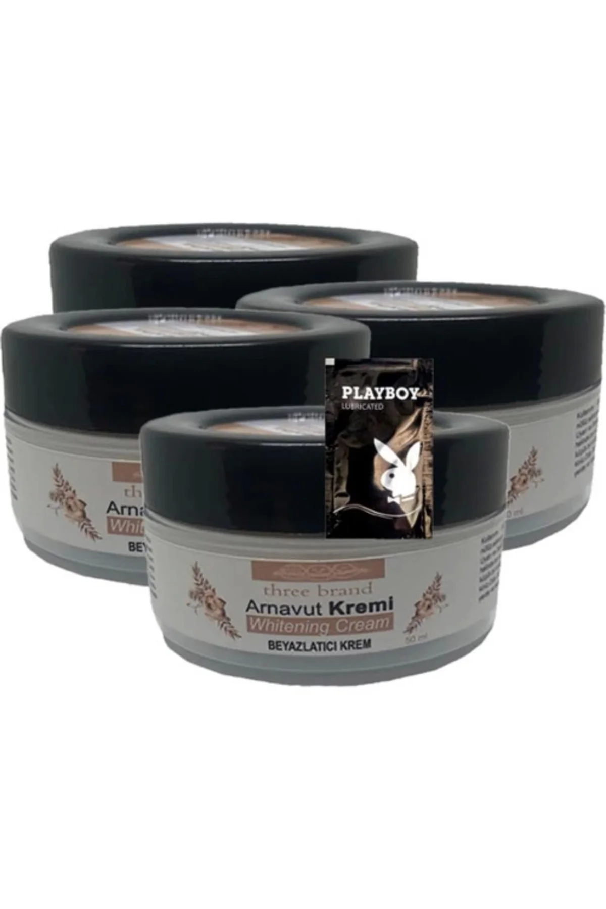 Three Brand ile Uyumlu Arnavut Kremi Whitens Cream 4'lü Paket + Jel Hediye - Cilt Beyazlatıcı
