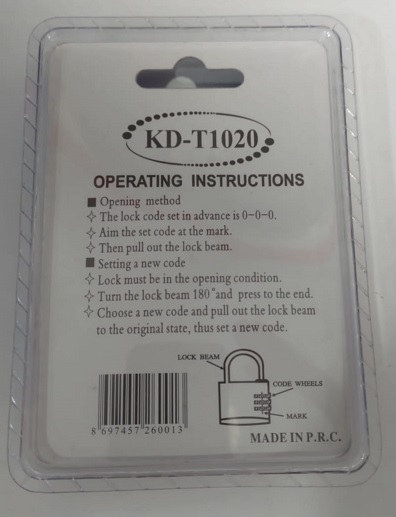 Three Cırcle 3 Basmaklı Şifreli Asma Kilit 20 Mm