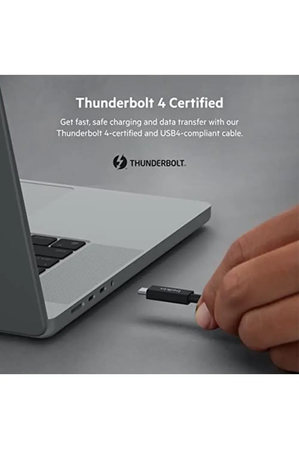 Thunderbolt 4 Kablo (2M 6.6FT), 100W Güç Dağıtımı PD Etkinleştiri