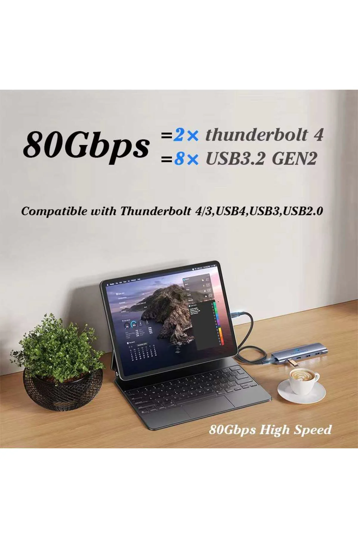 Thunderbolt 5 Kablo 2 Metre 80Gbps 240W 16K 60Hz Pasif Etron EJ903W zr1323 Fiyatı, Yorumları ve Özellikleri
