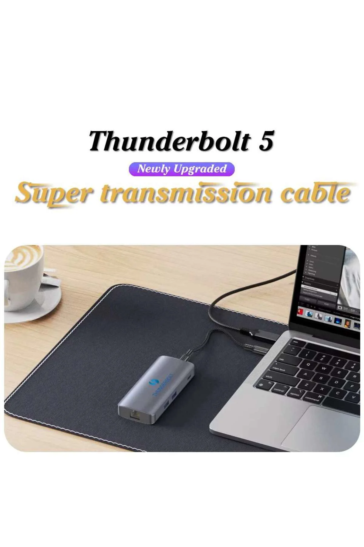 Thunderbolt 5 Kablo 2 Metre 80Gbps 240W 16K 60Hz Pasif Etron EJ903W zr1323 Fiyatı, Yorumları ve Özellikleri