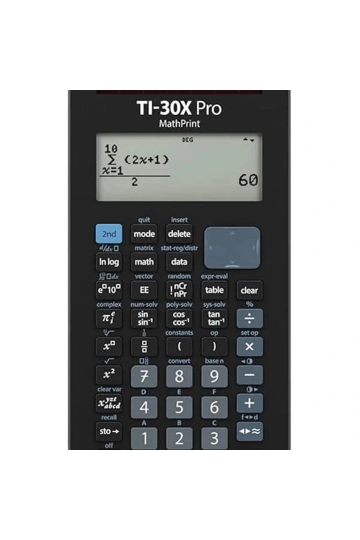 Ti 30X Mathprint Okul Hesap Makinesi (4 Satırlı Yüksek Çözünürlüklü Ekran