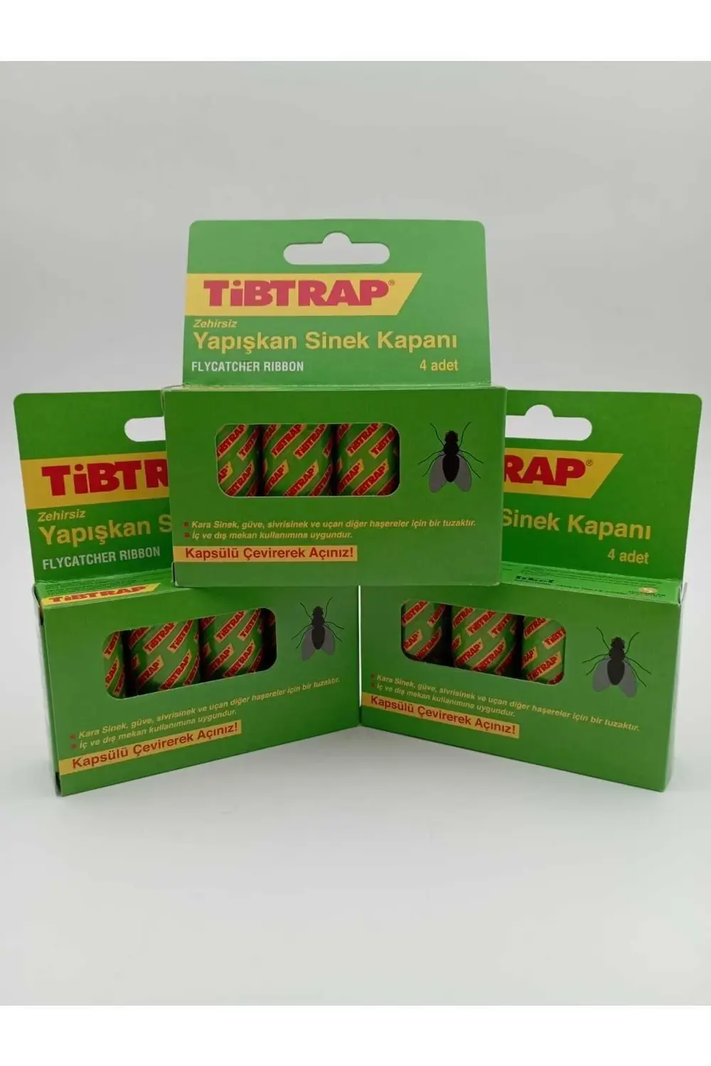 TİBTRAP ZEHİRSİZ SİNEK KAPANI / SİNEK YAPIŞKANI 4*9.5 gr 3 ADET