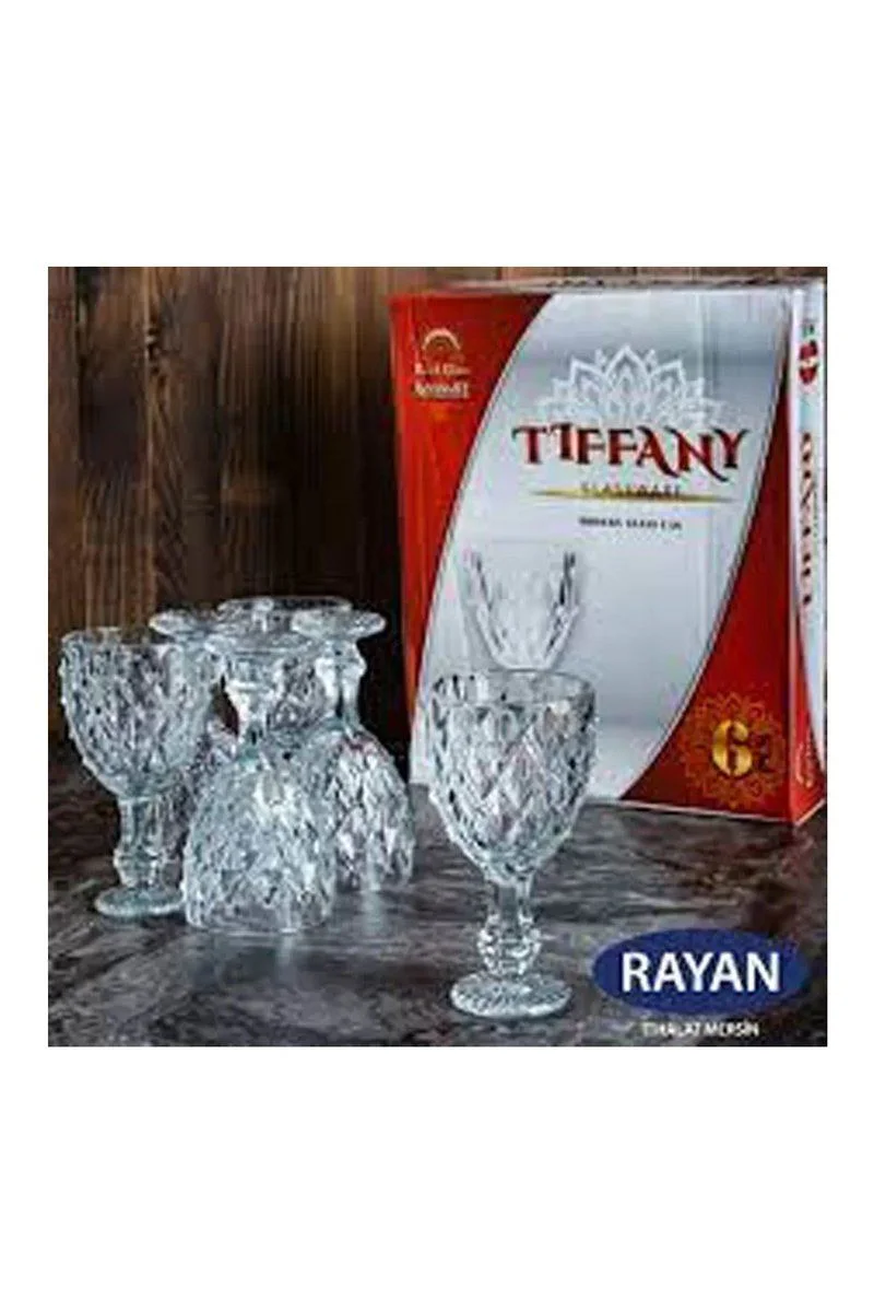 Tiffany 6'lı Lüx Ayaklı Bardak Seti Royaleks-82628 - Şık Tasarımlı Şarap ve Su Bardağı Fiyatı, Yorumları ve Özellikleri