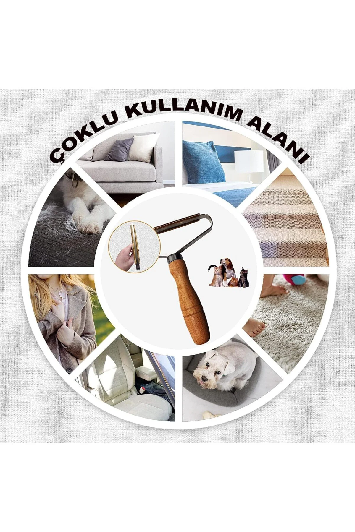Tiftik Toplayıcı Tüy Giderici Taşınabilir Evcil Hayvan Tüy Toplayıcı Halı Kilim P
