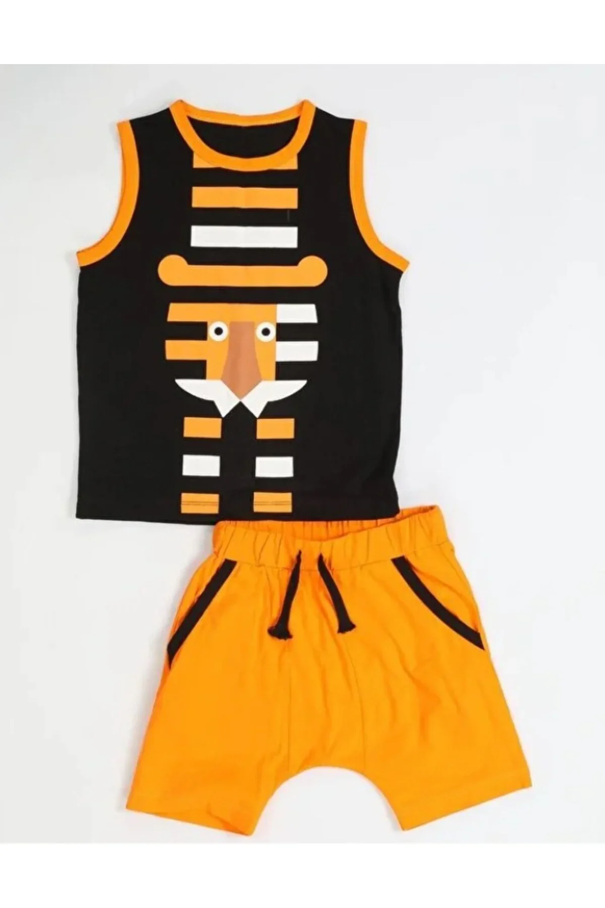 Tiger Çizgili Harem Şort Takım - Görsel 5