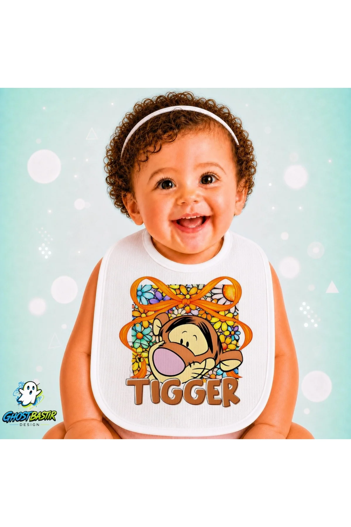 Tigger Keten Bebek Mama Önlüğü – Yumuşak, Emici, Yıkanabilir, Özel Tasarım P195