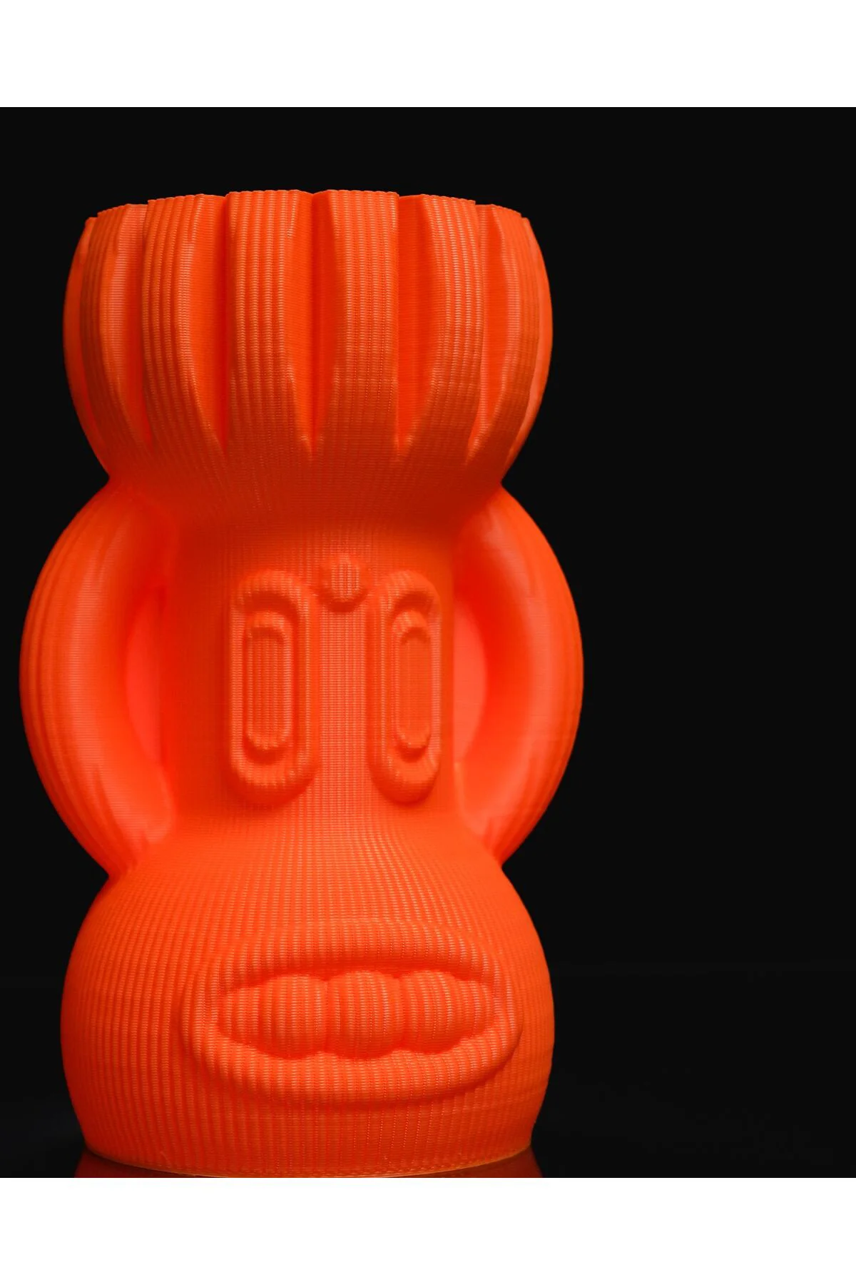 Tiki Dekoratif Turuncu Totem Vazo Tiki Dekoratif Turuncu Totem Vazo