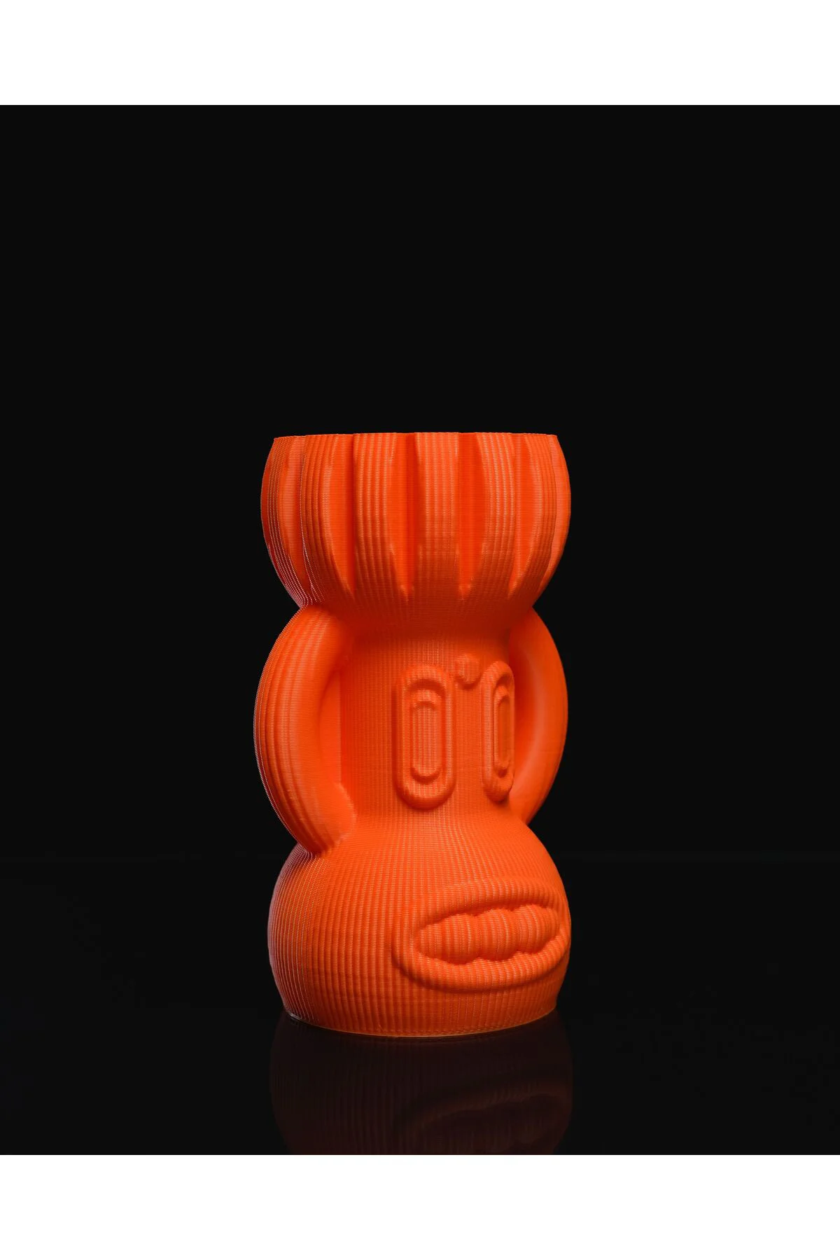Tiki Dekoratif Turuncu Totem Vazo Tiki Dekoratif Turuncu Totem Vazo