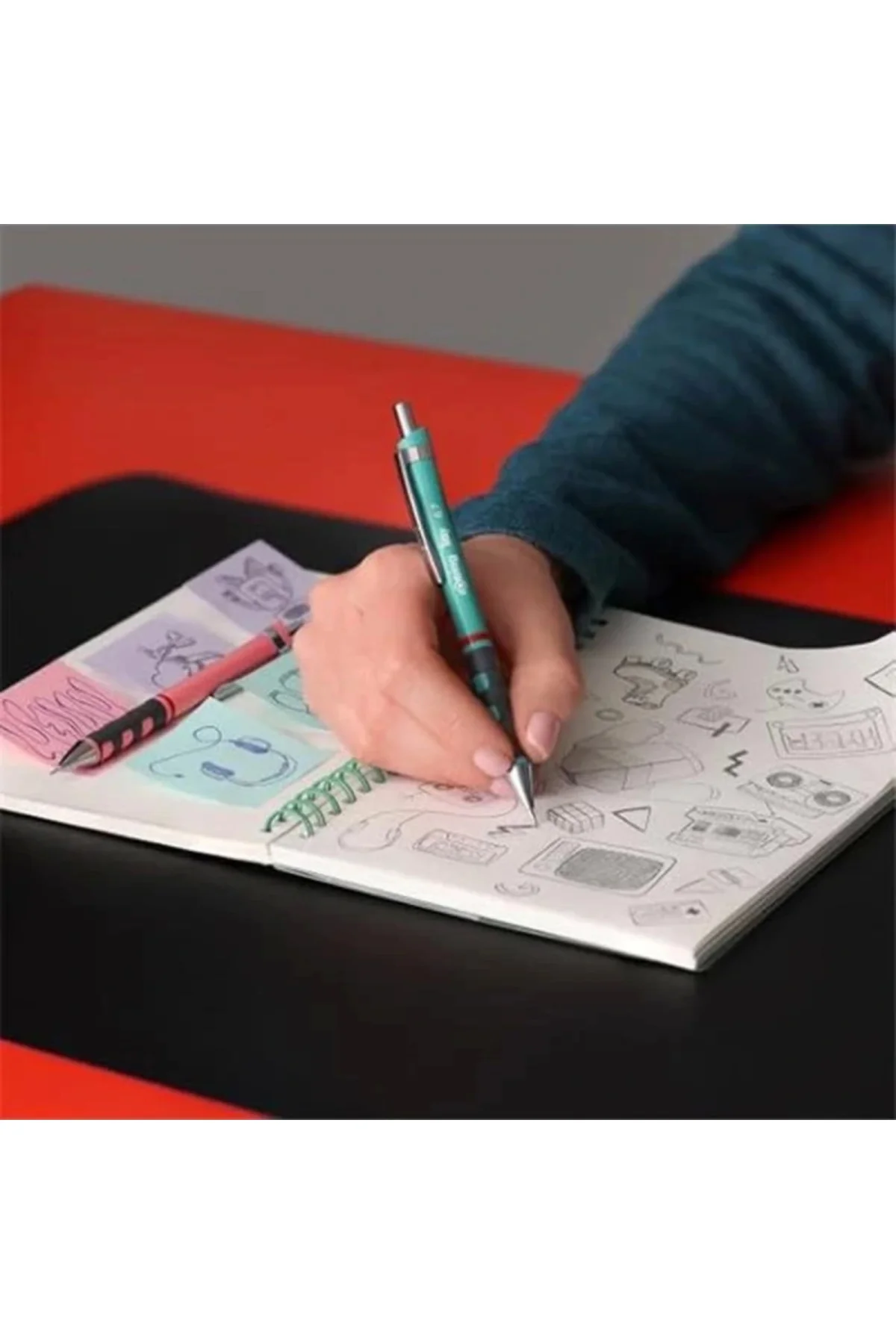 TIKKY Min Silgi 3'lü Okul Seti 0.7 Deniz Mavi