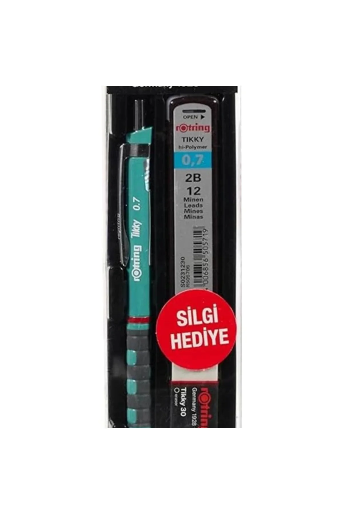 TIKKY Min Silgi 3'lü Okul Seti 0.7 Deniz Mavi