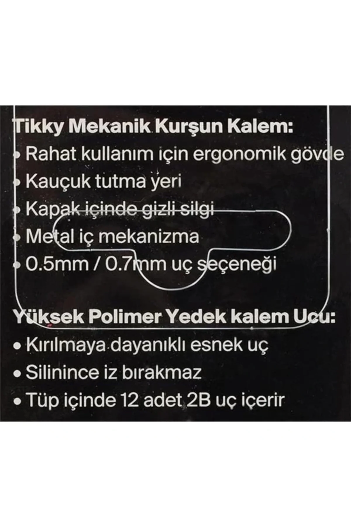 TIKKY Min Silgi 3'lü Okul Seti 0.7 Deniz Mavi