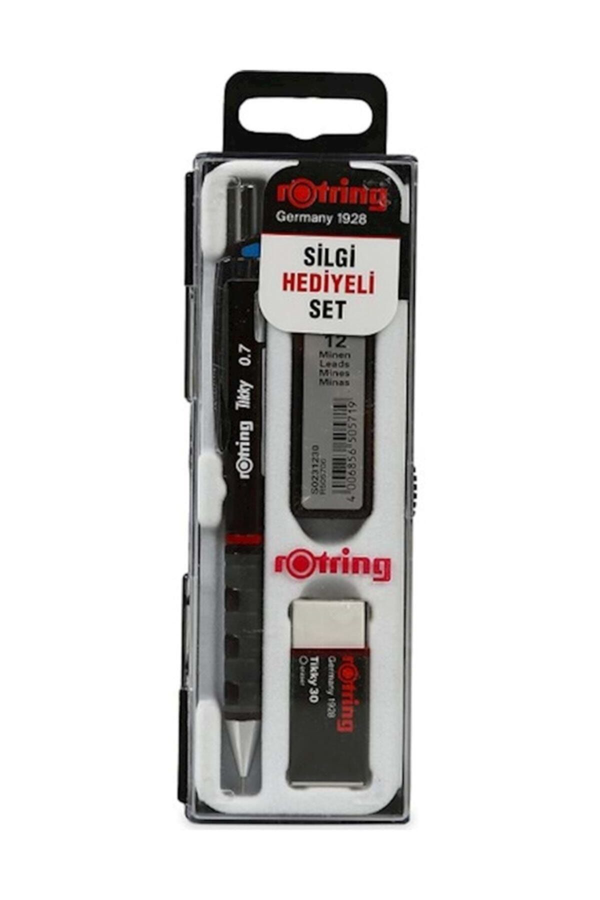 Rotring Tikky Okul Seti 0.7 Mm Bordo Versatil Kalem Silgi Uç