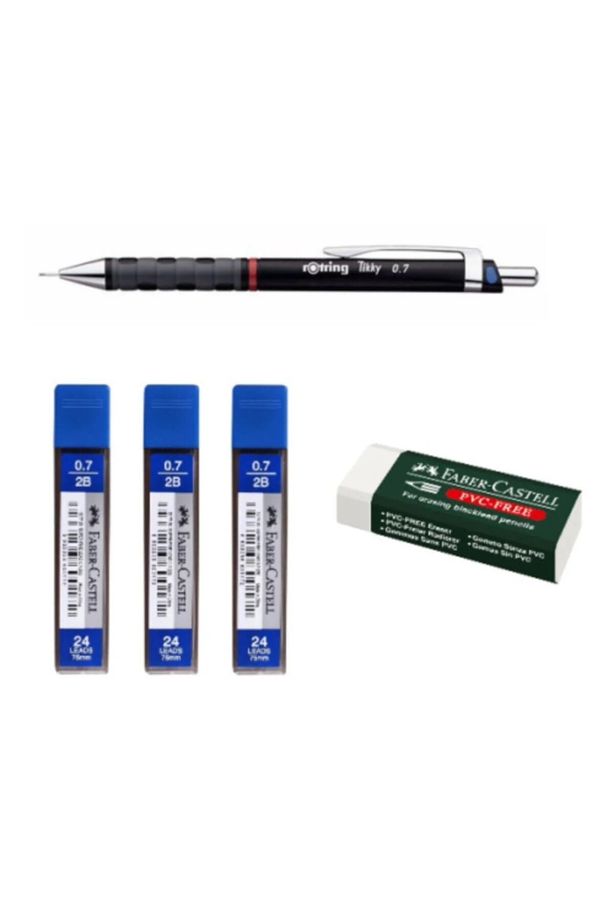Tikky Versatil Kalem 0.7 Mm. 3 Adet Faber Castell 75 Mm 2b 0.7 Mm