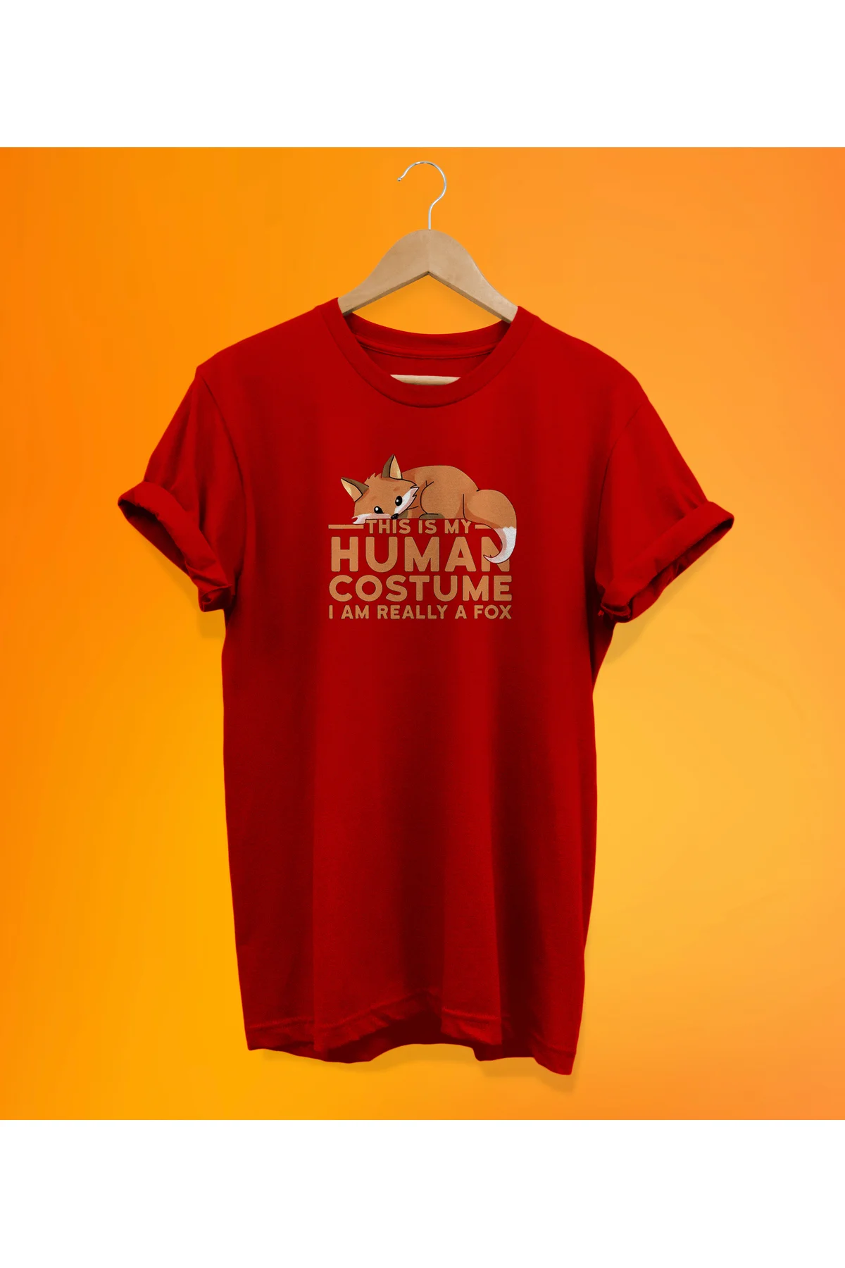 Tilki Baskılı Siyah, %100 Pamuk, Oversize, Büyük Beden T-Shirt