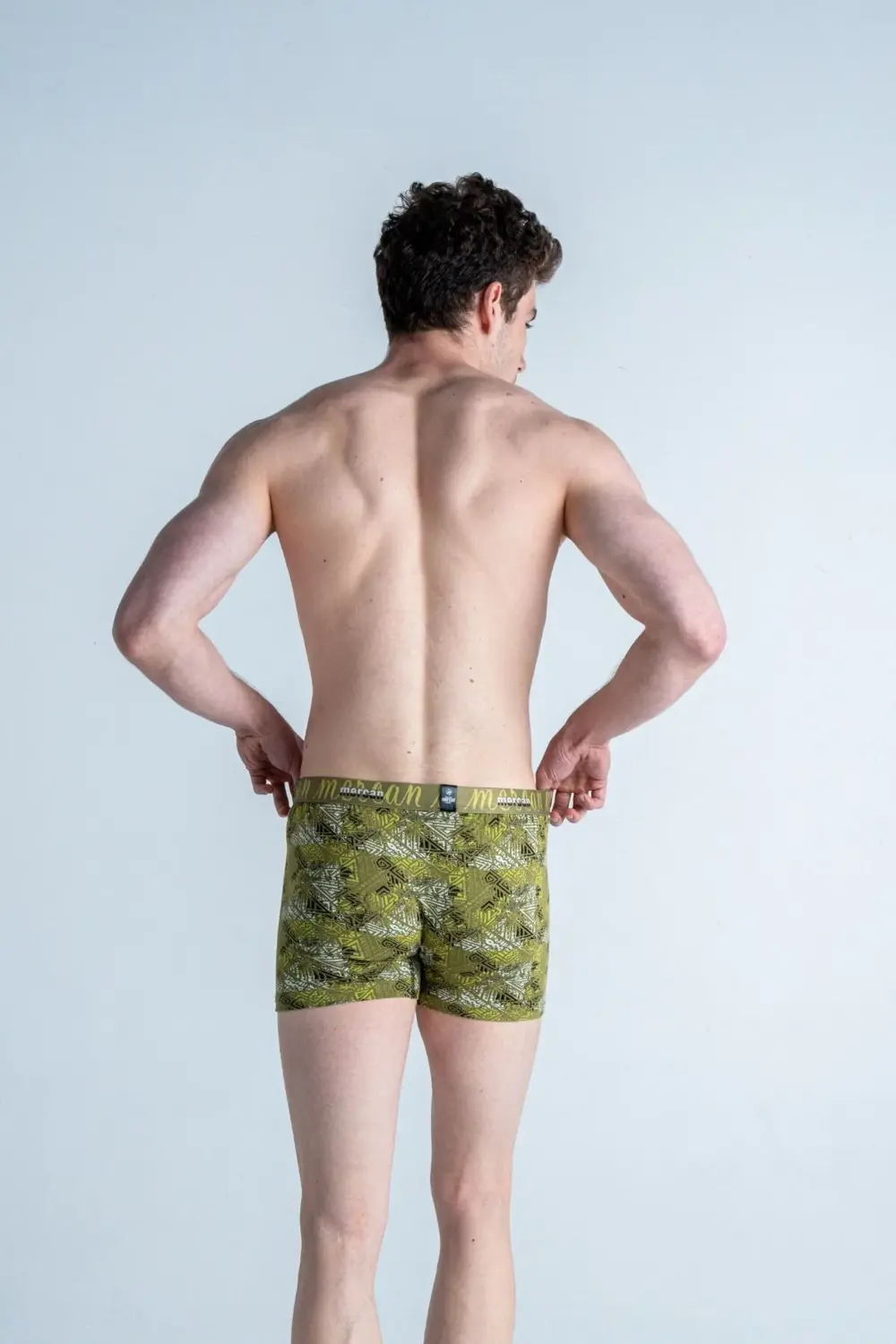 Tılsım Desenli Likralı Pamuklu Esnek Erkek Baskılı Boxer