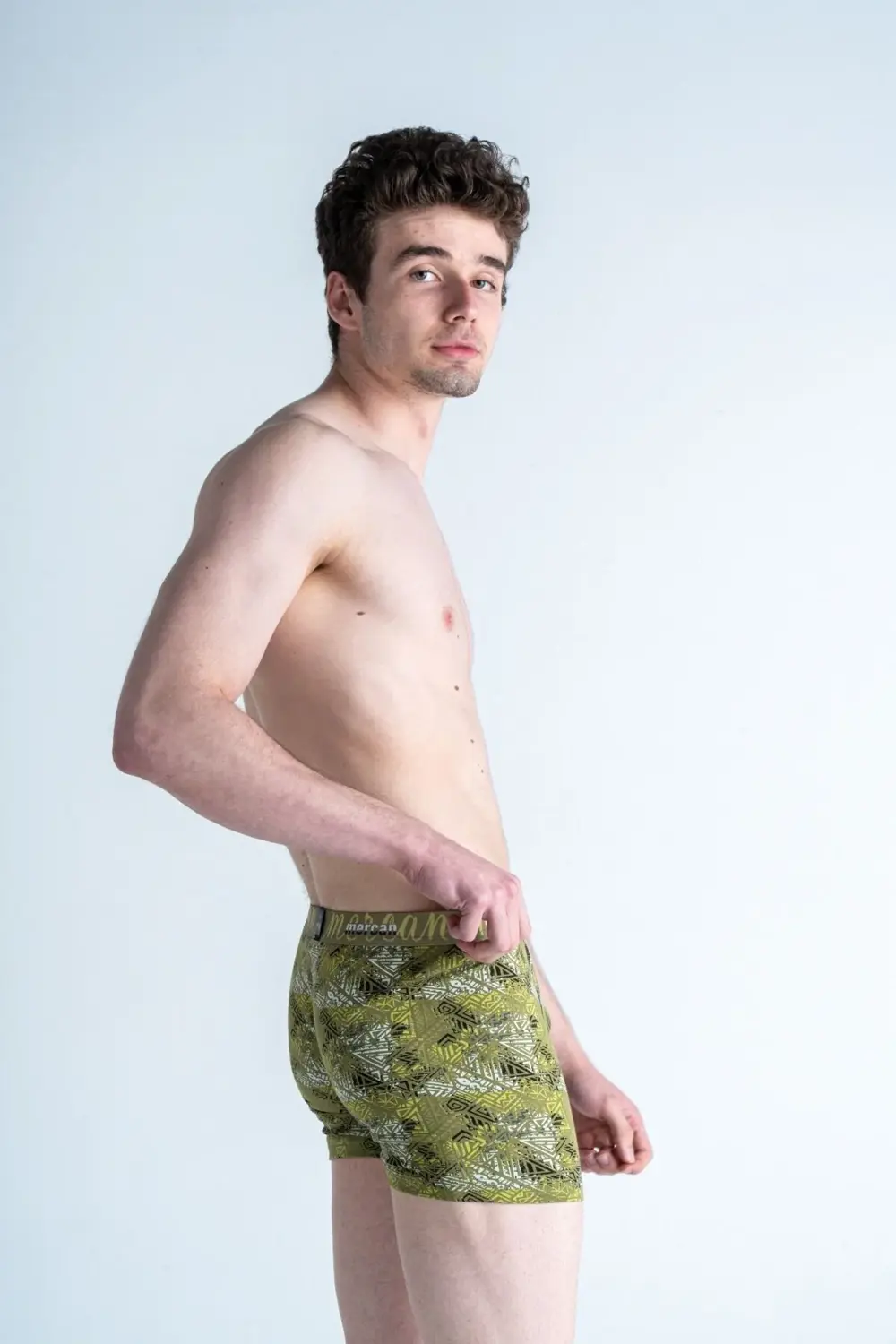 Tılsım Desenli Likralı Pamuklu Esnek Erkek Baskılı Boxer