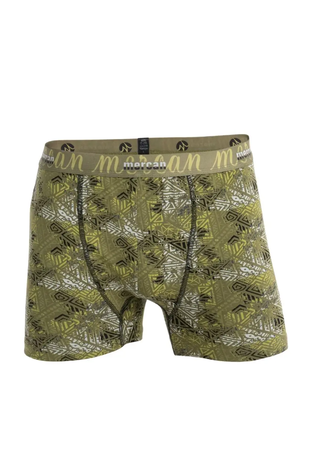 Tılsım Desenli Likralı Pamuklu Esnek Erkek Baskılı Boxer